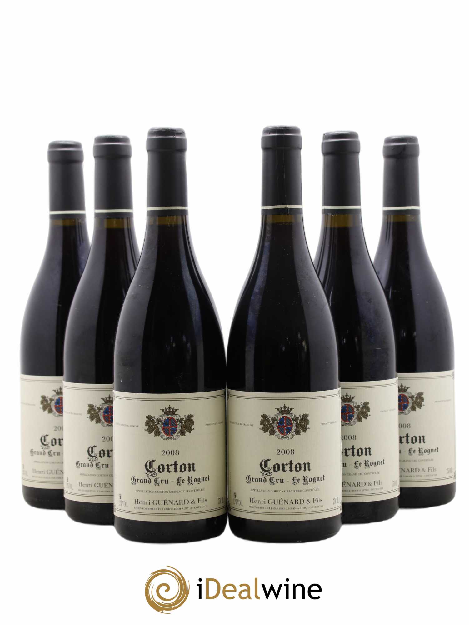 Corton Grand Cru Rognet Henri Guenar 2008 - Lot de 6 bouteilles - 0