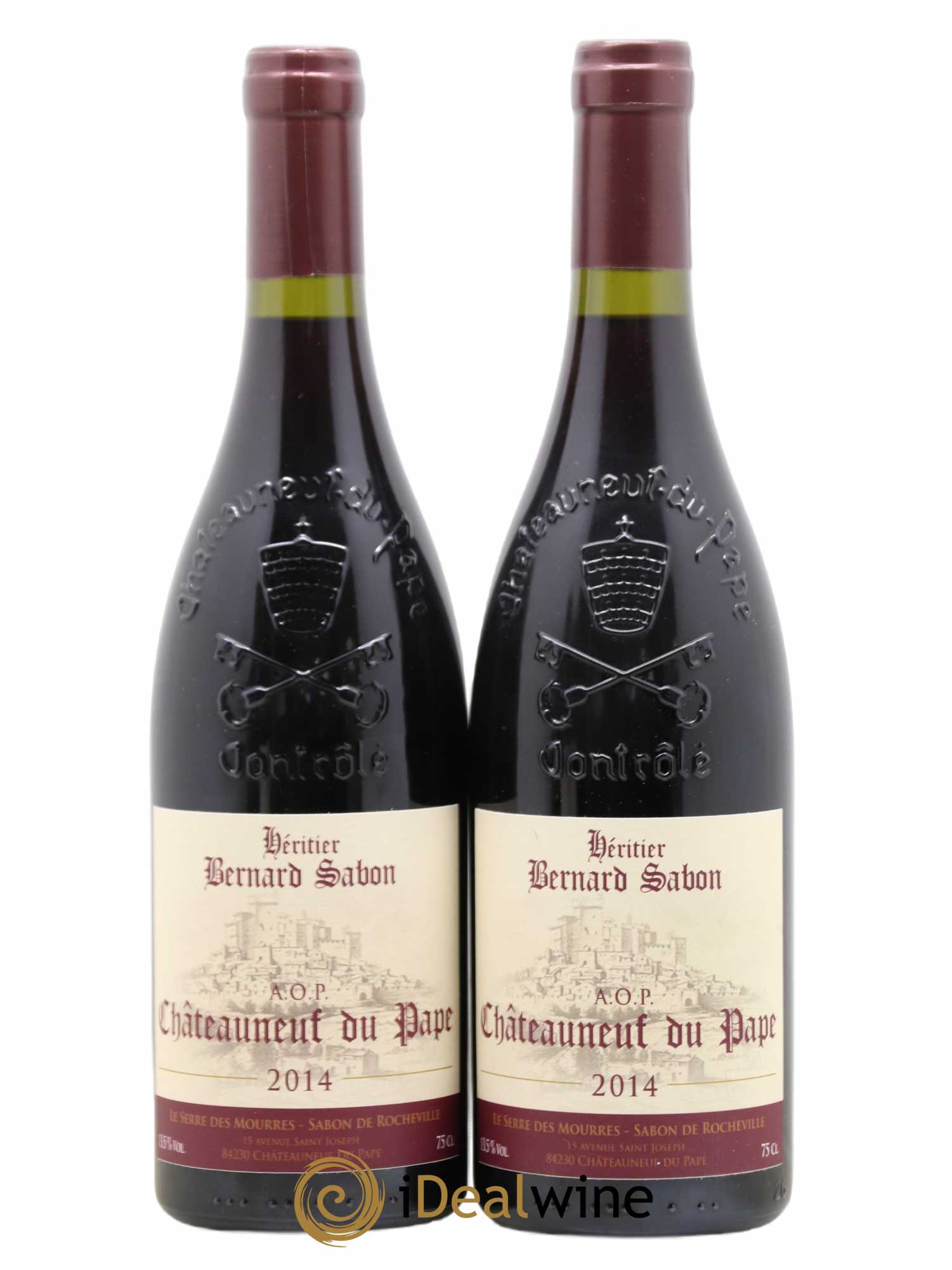 Châteauneuf-du-Pape Bernard Sabon Heritiers 2014 - Lot de 2 bouteilles - 0