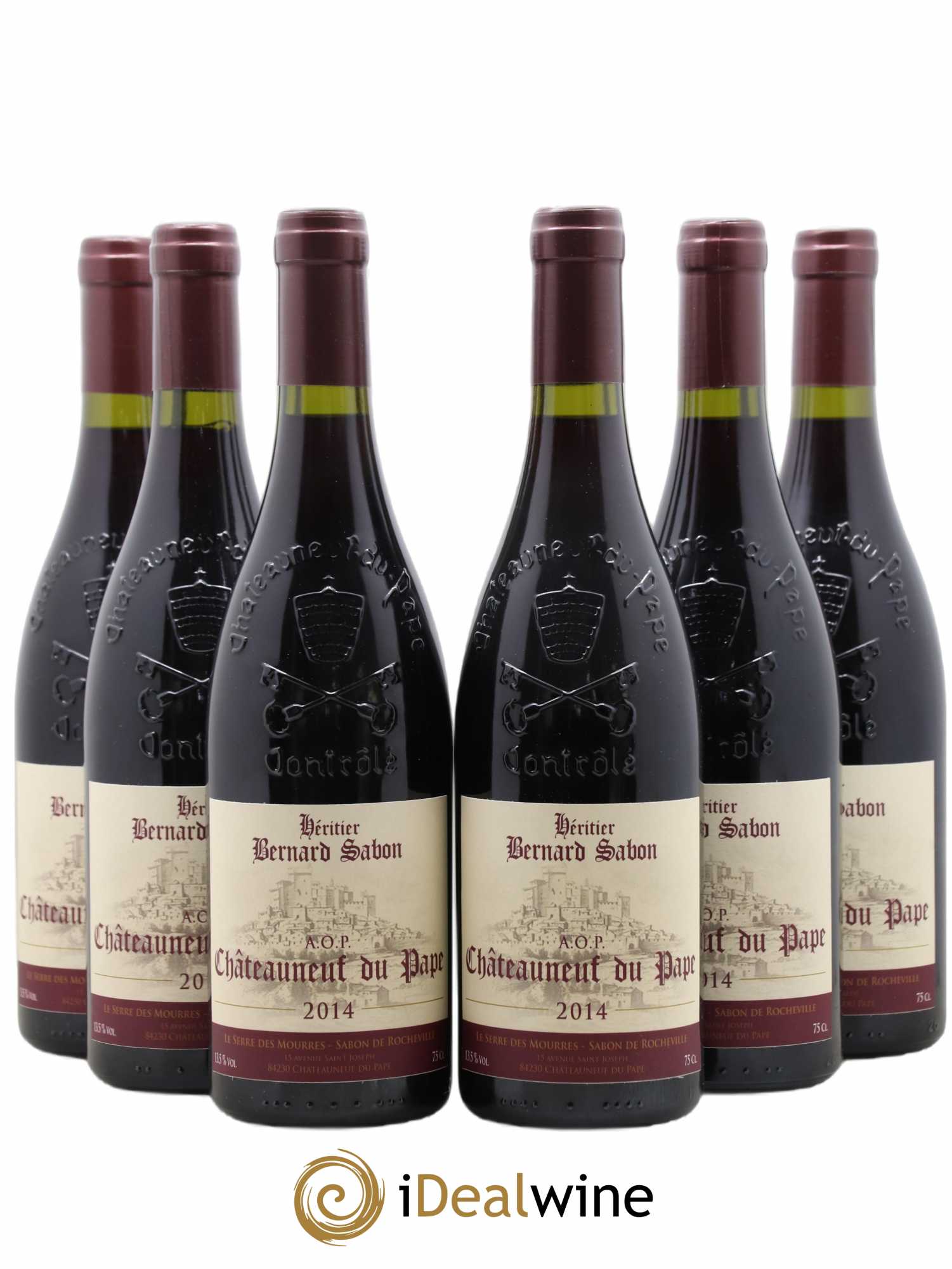 Châteauneuf-du-Pape Bernard Sabon Heritiers 2014 - Lot de 6 bouteilles - 0