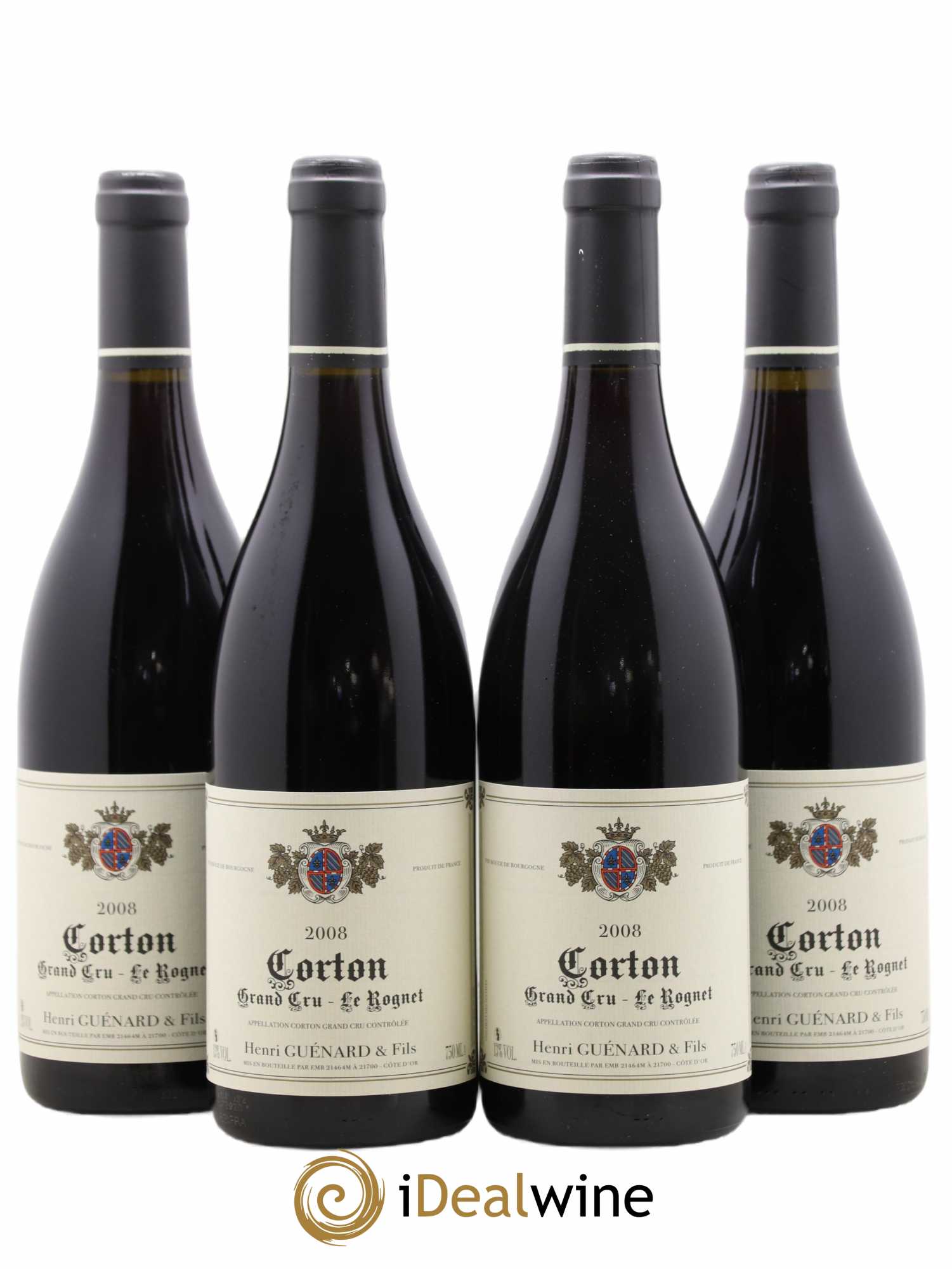 Corton Grand Cru Rognet Henri Guenar 2008 - Lot de 4 bouteilles - 0