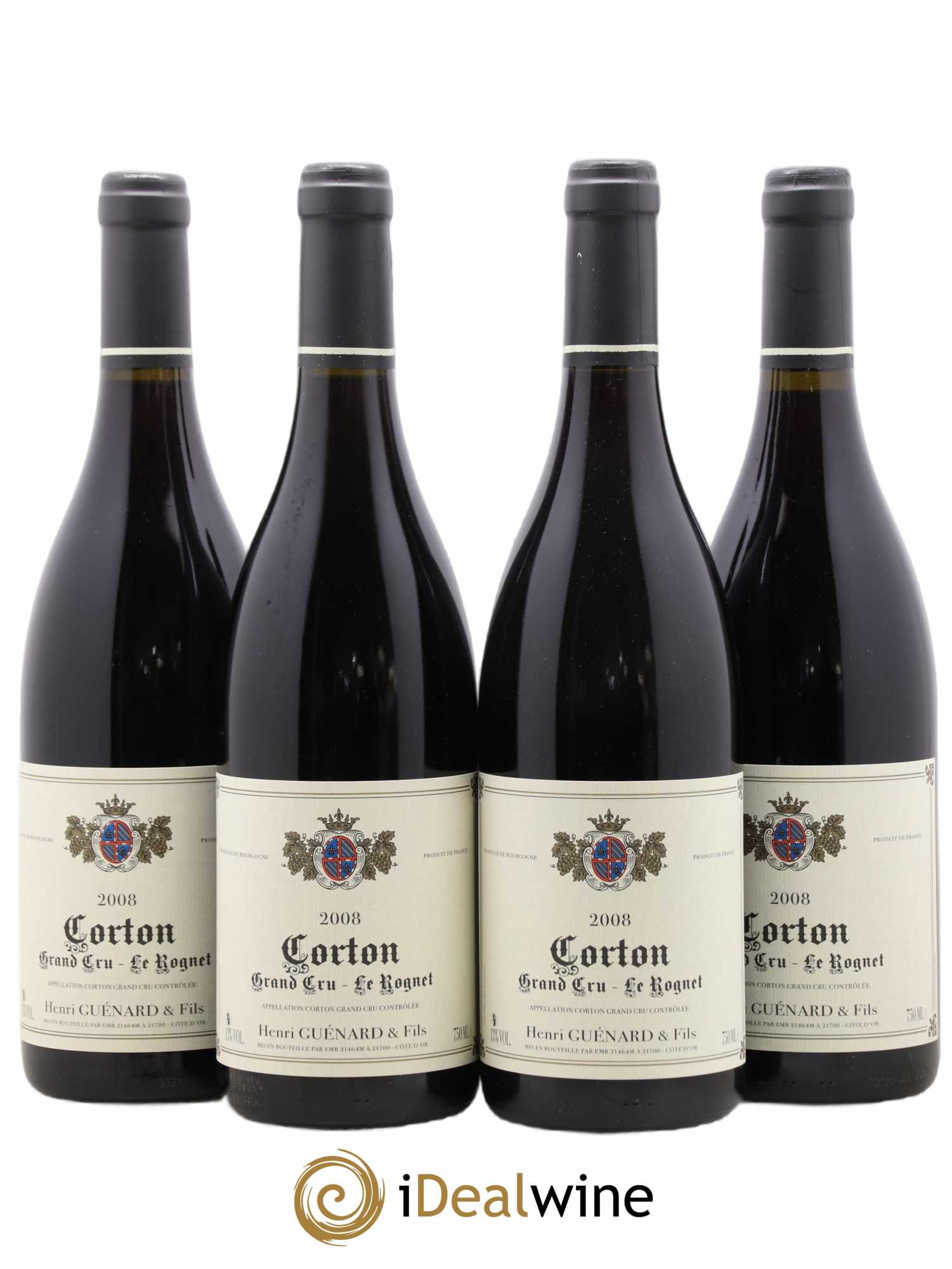 Corton Grand Cru Rognet Henri Guenar 2008 - Lot de 4 bouteilles - 0
