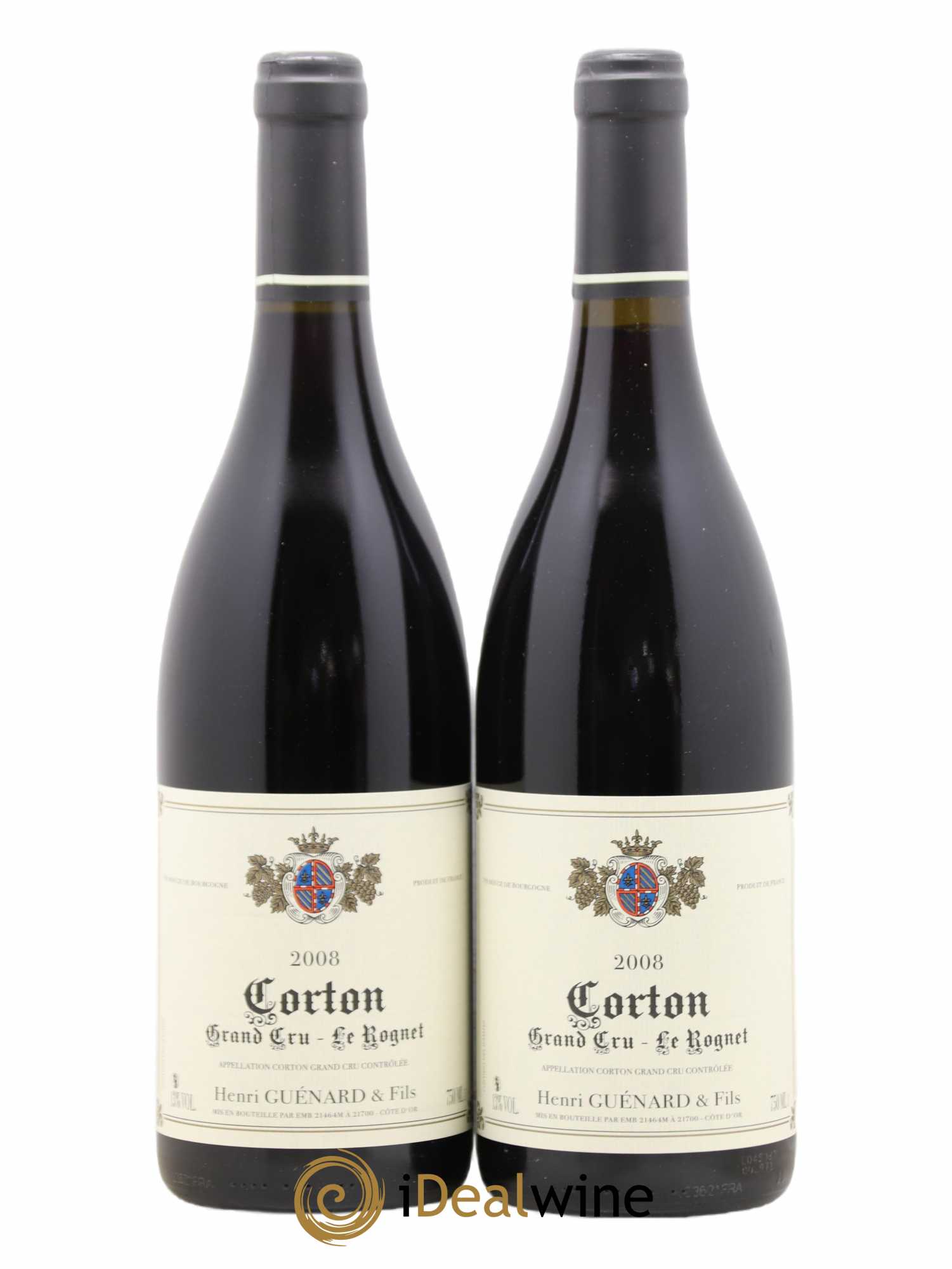 Corton Grand Cru Rognet Henri Guenar 2008 - Lot de 2 bouteilles - 0