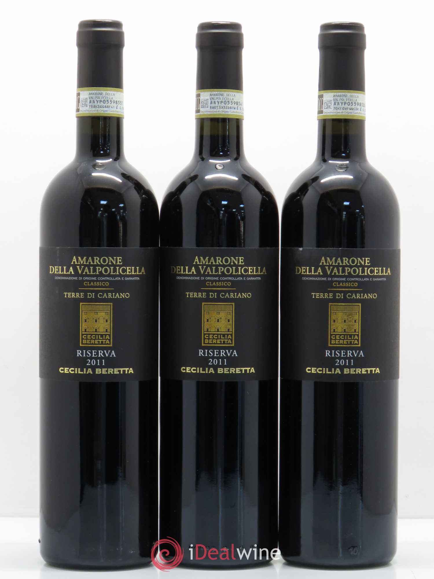 Amarone della Valpolicella DOC Riserva Terre di Cariano 2011 - Lot de 3 bouteilles - 0
