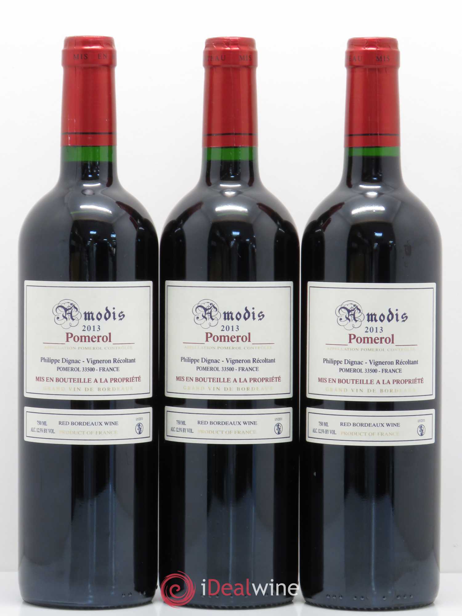 Pomerol Amodis 2013 - Lot de 12 bouteilles - 1