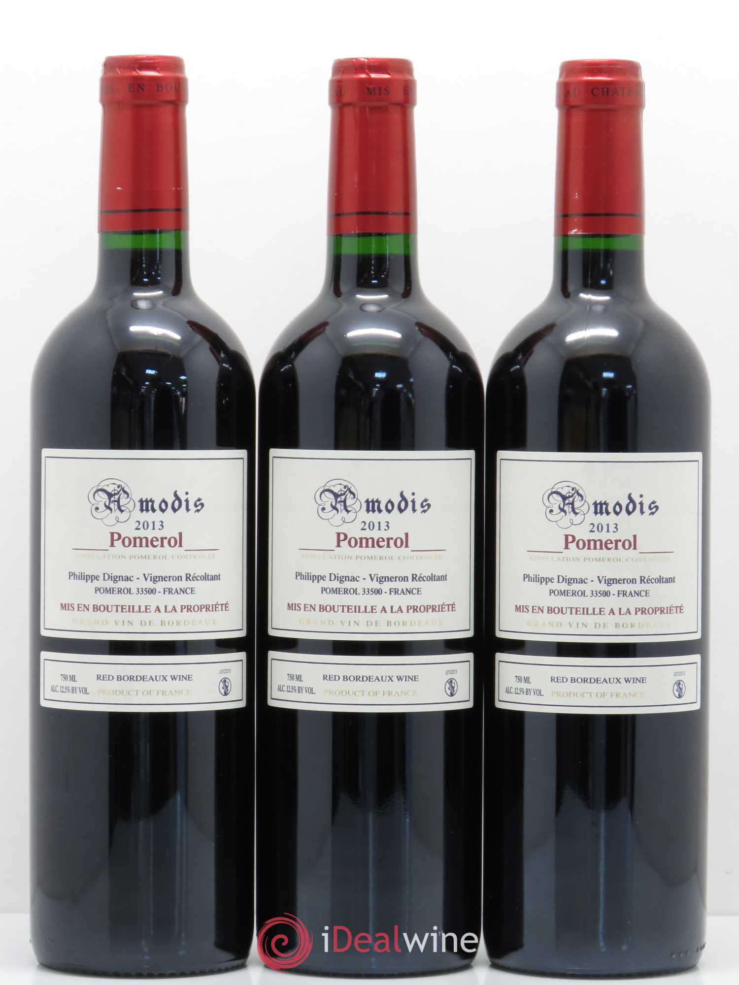 Pomerol Amodis 2013 - Lot de 12 bouteilles - 2