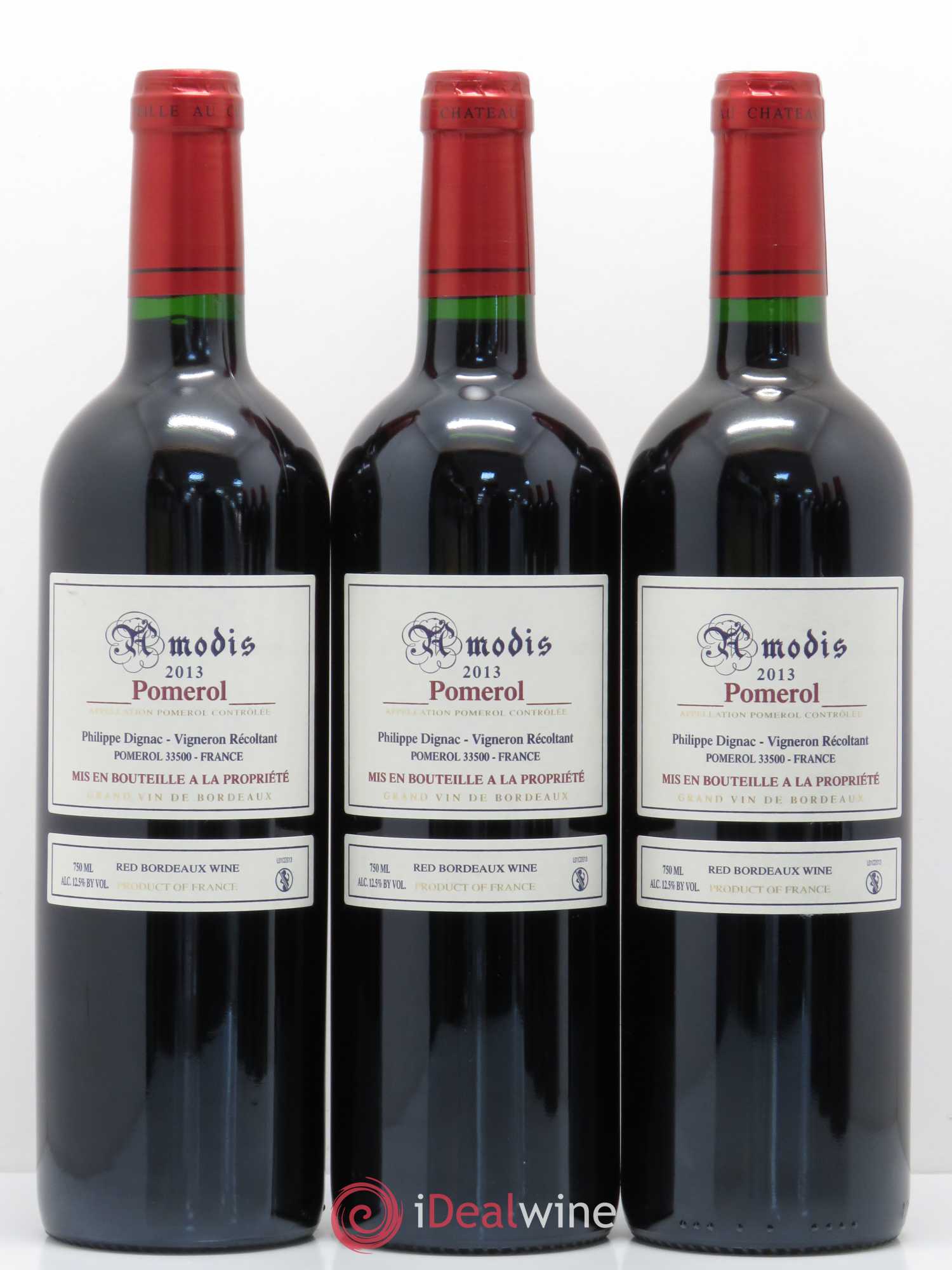 Pomerol Amodis 2013 - Lot de 6 bouteilles - 1
