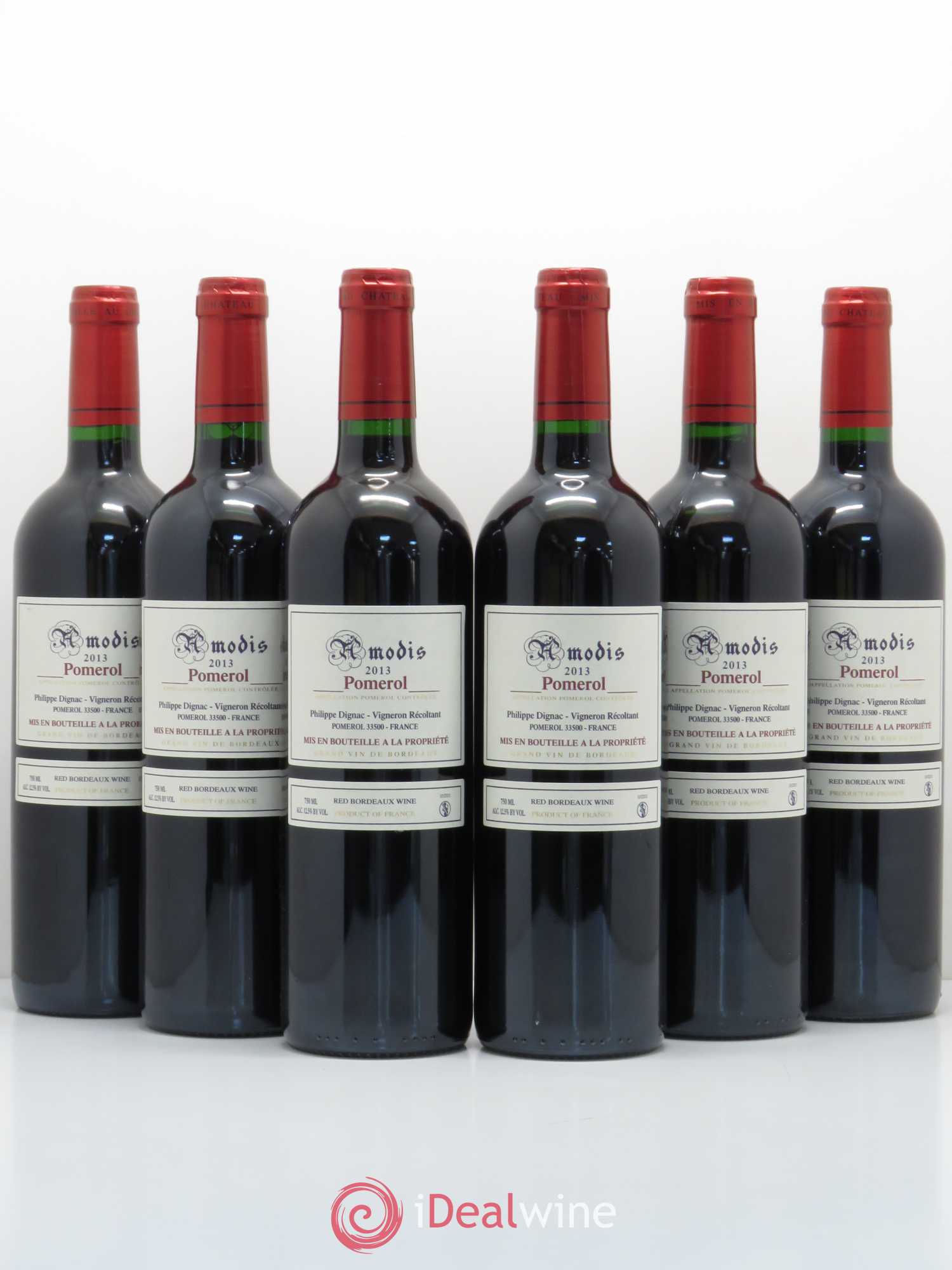 Pomerol Amodis 2013 - Lot de 6 bouteilles - 0