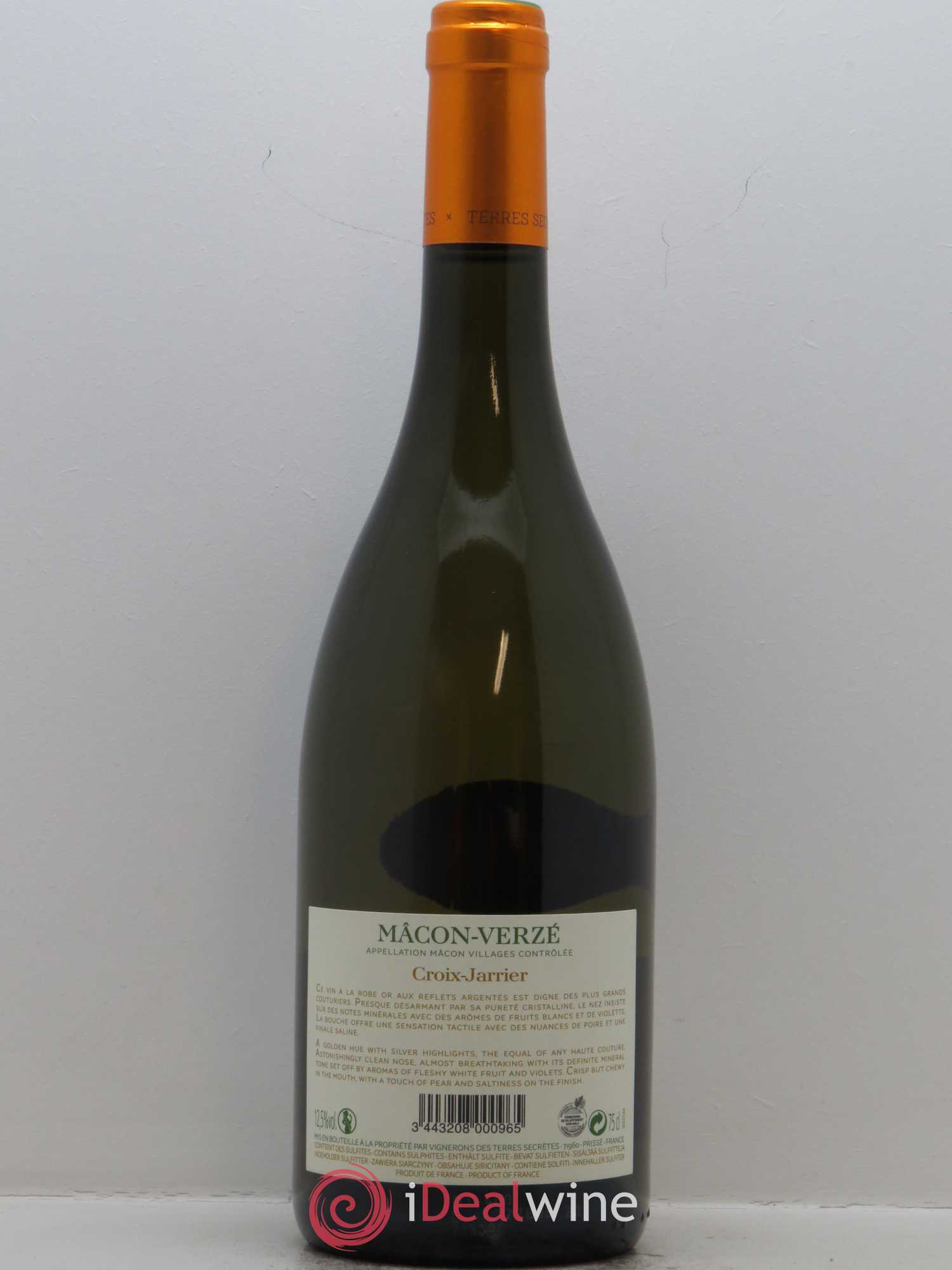 Mâcon-Verzé Croix-Jarrier Terres Secrètes 2016 - Lot de 1 bouteille - 1