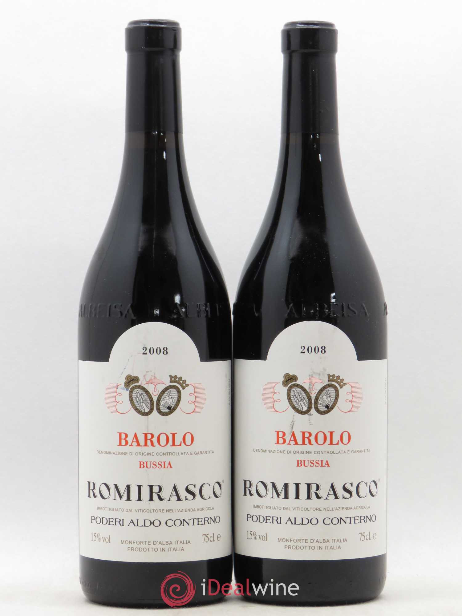 Barolo Bussia Romirasco Poderi Aldo Conterno 2008 - Lot de 2 bouteilles - 0