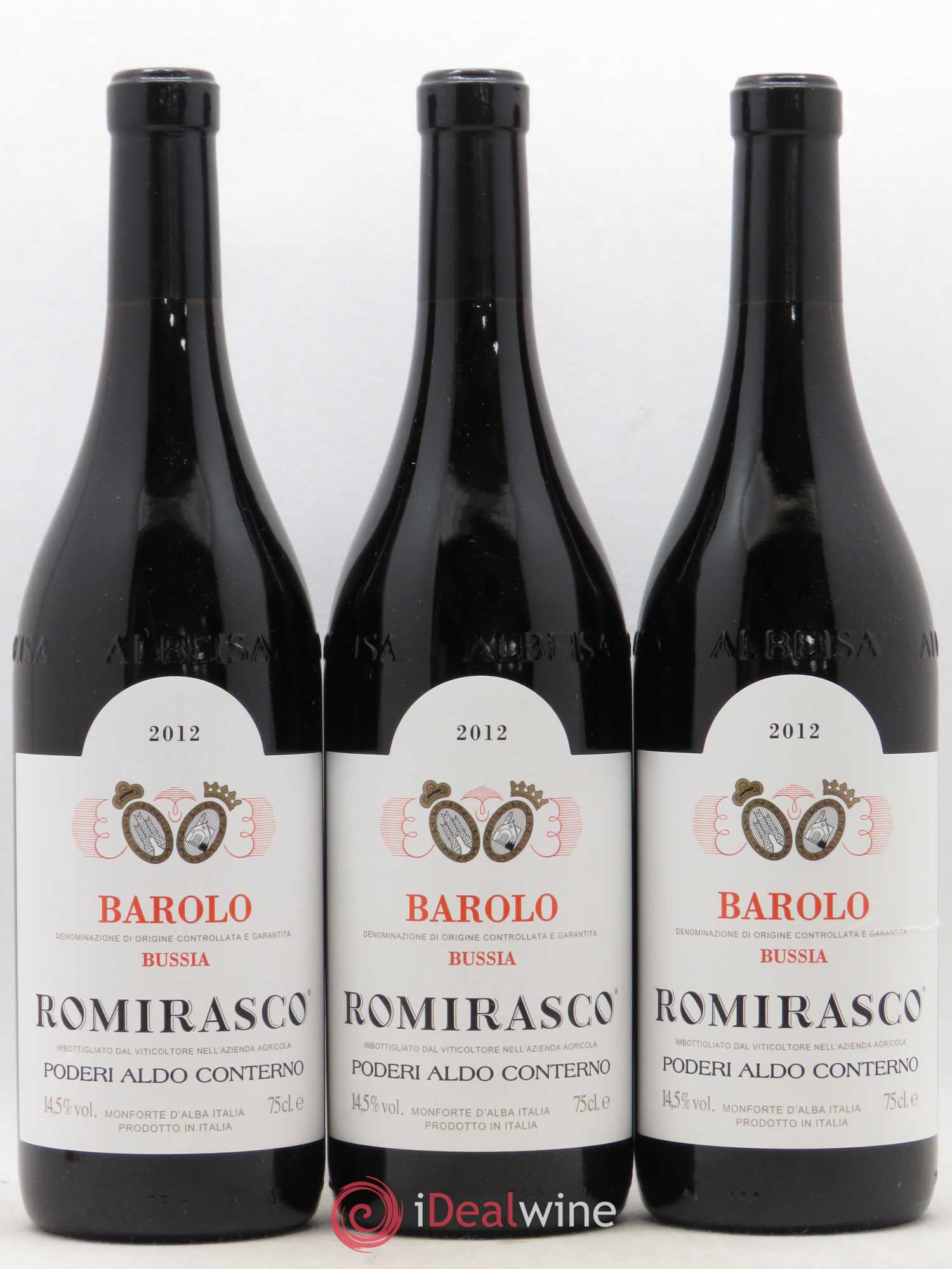 Barolo Bussia Romirasco Poderi Aldo Conterno 2012 - Lot de 3 bouteilles - 0