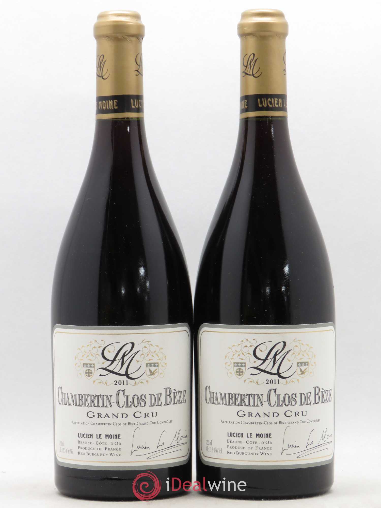 Chambertin Clos de Bèze Grand Cru Lucien Le Moine 2011 - Lot de 2 bouteilles - 0