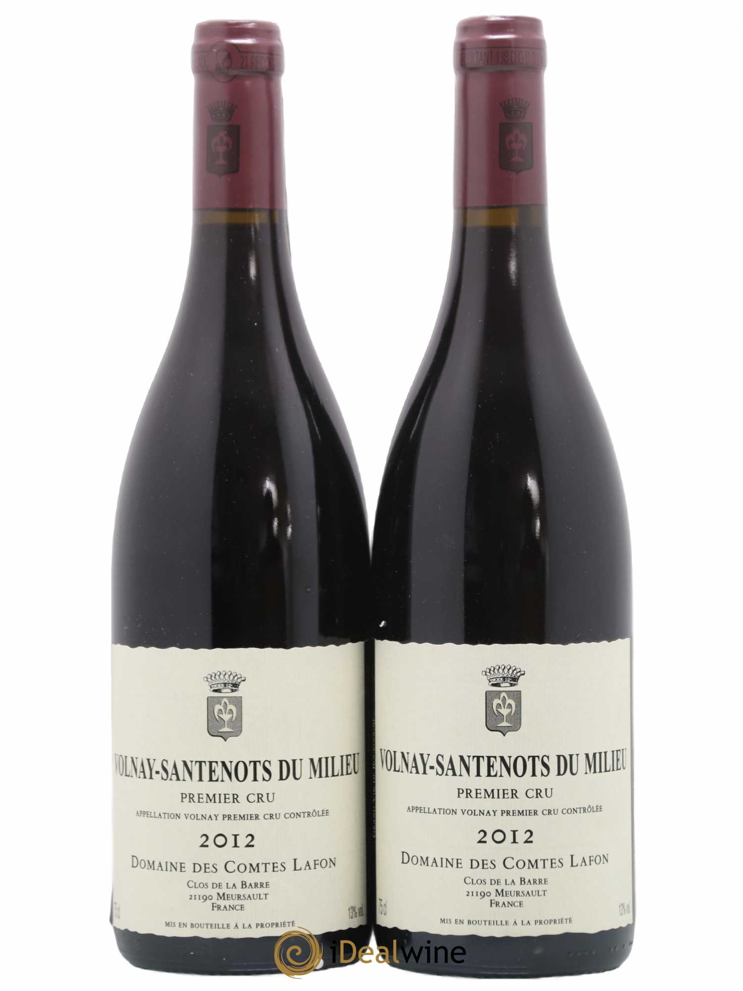 Volnay 1er Cru Santenots du Milieu Comtes Lafon (Domaine des) 2012 - Lot de 2 bouteilles - 0