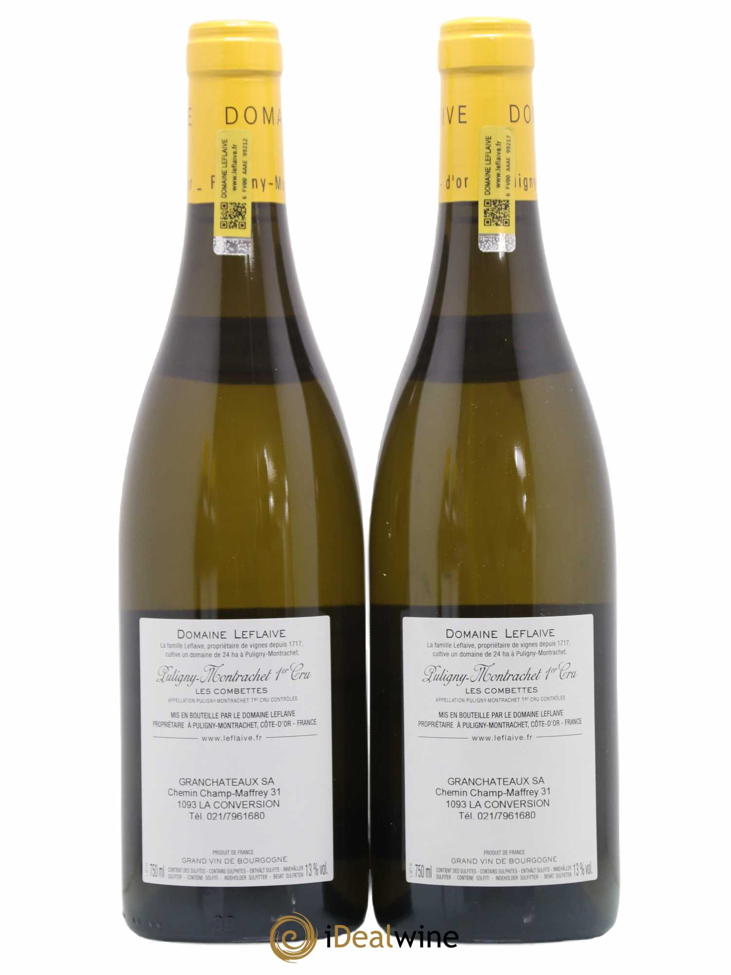 Puligny-Montrachet 1er Cru Les Combettes Leflaive (Domaine) 2014 - Lot de 2 bouteilles - 1