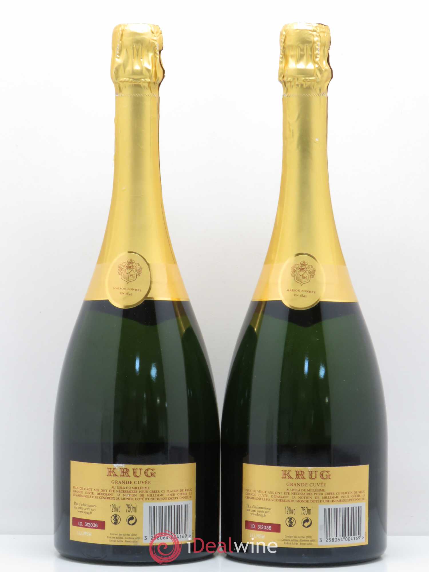 Grande Cuvée Brut Krug Cuvée 161ème Edition - Lot of 2 bottles - 1