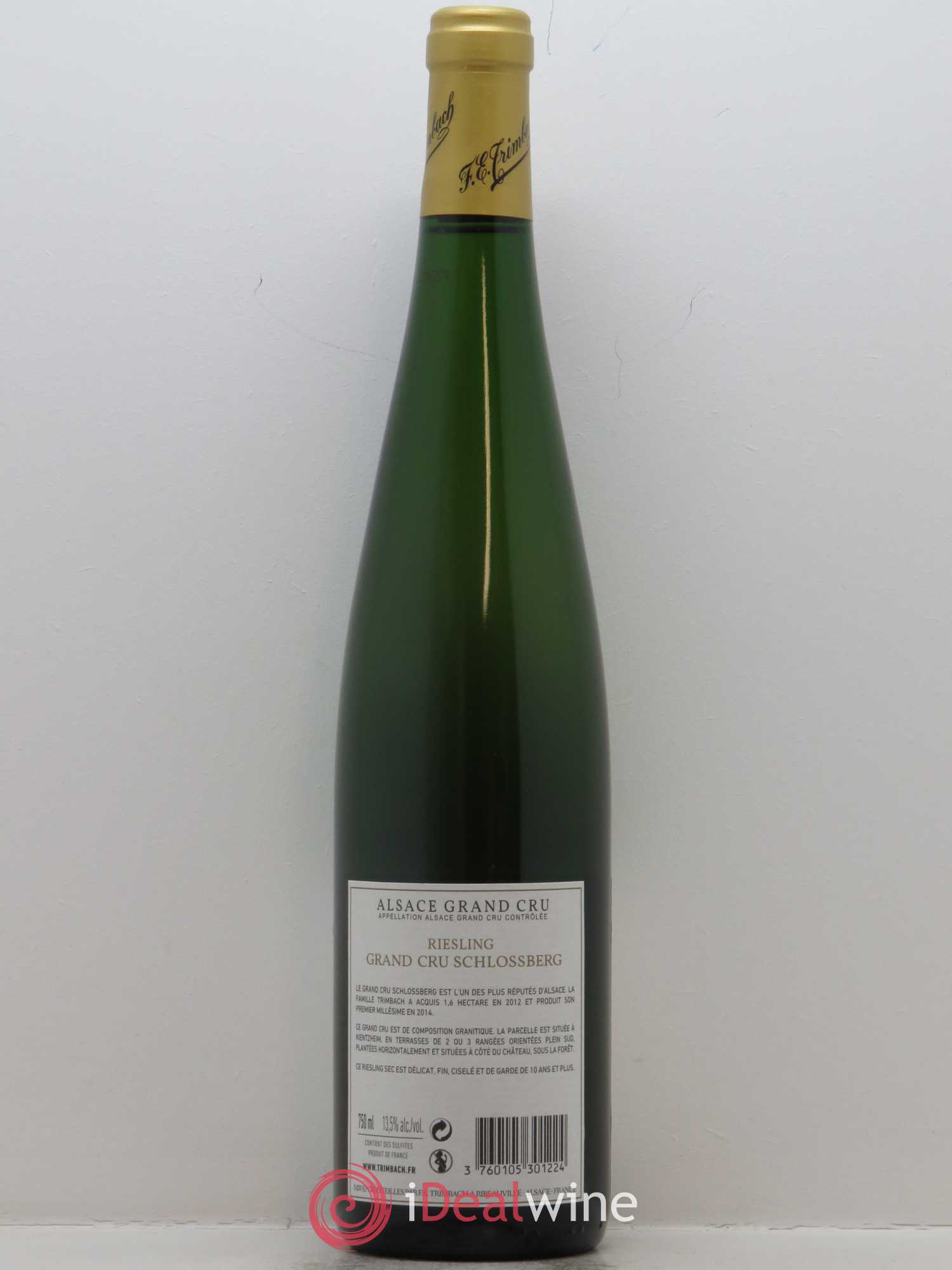 Alsace Riesling Grand Cru Schlossberg Trimbach (Domaine) 2015 - Lot de 1 bouteille - 1