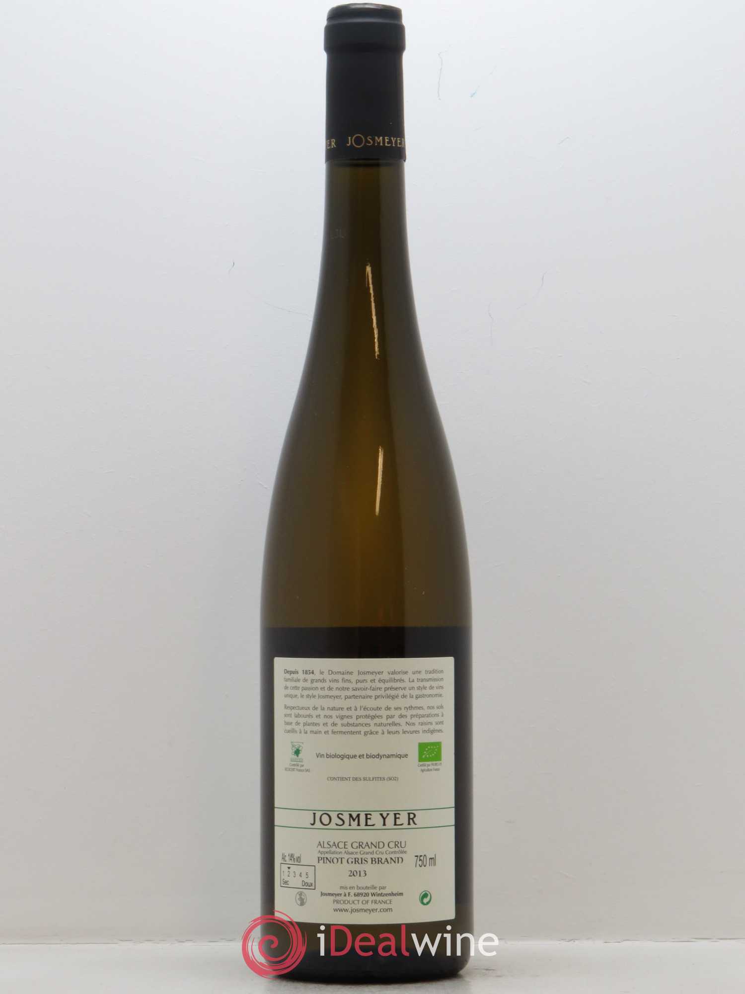 Alsace Pinot Gris Grand Cru Brand Josmeyer (Domaine) 2013 - Lot de 1 bouteille - 1