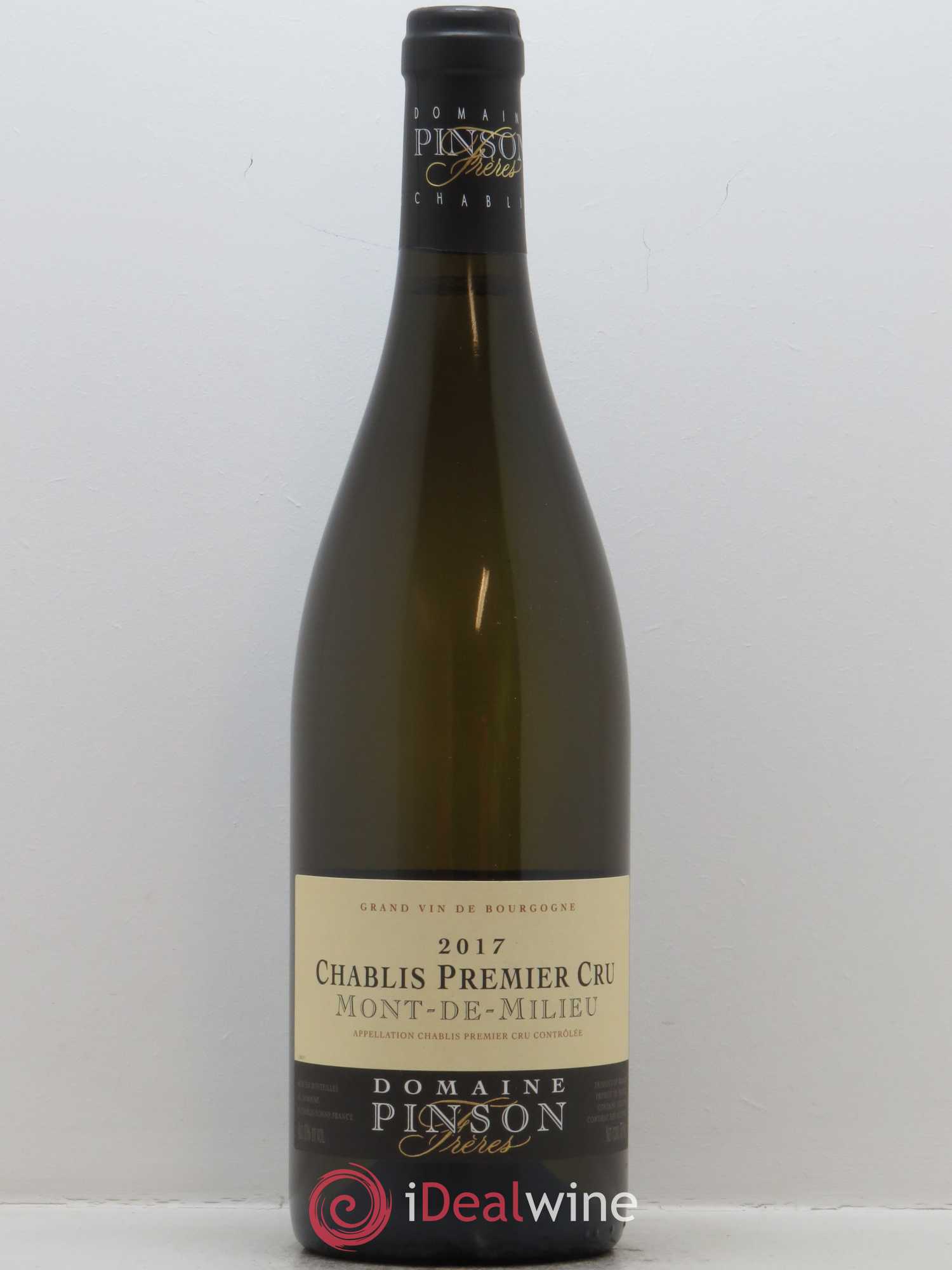 Chablis 1er Cru Mont de Milieu Pinson Frères (Domaine) 2017 - Lot de 1 bouteille - 0