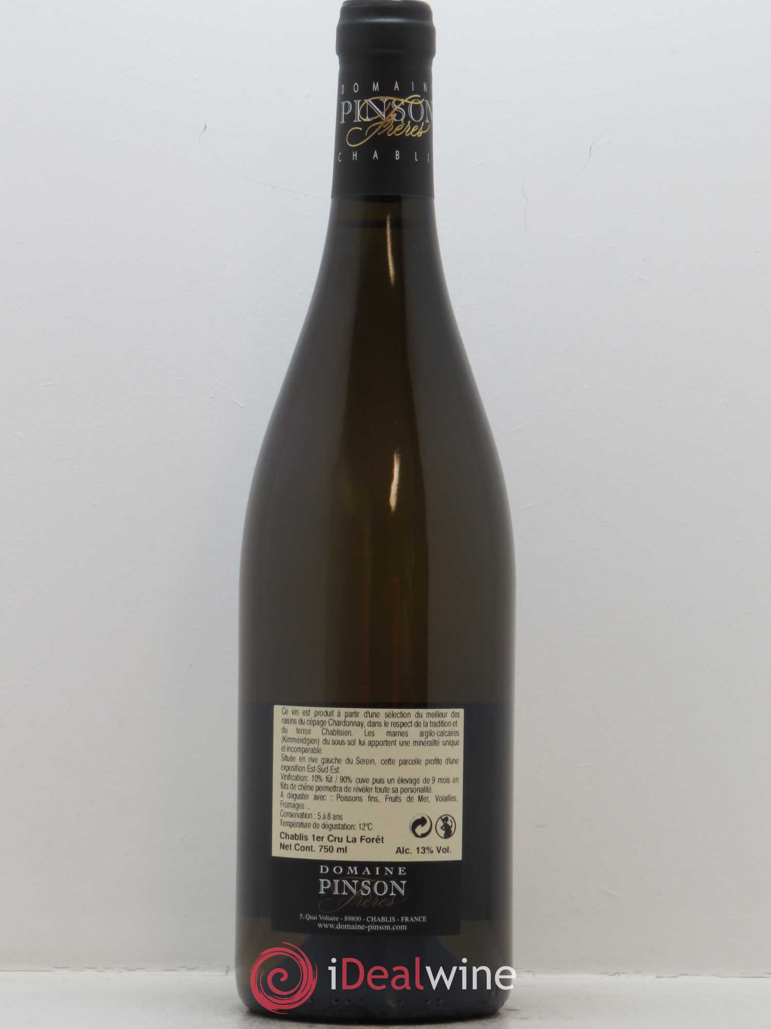 Chablis 1er Cru La Forêt Pinson Frères (Domaine) 2017 - Lot de 1 bouteille - 1
