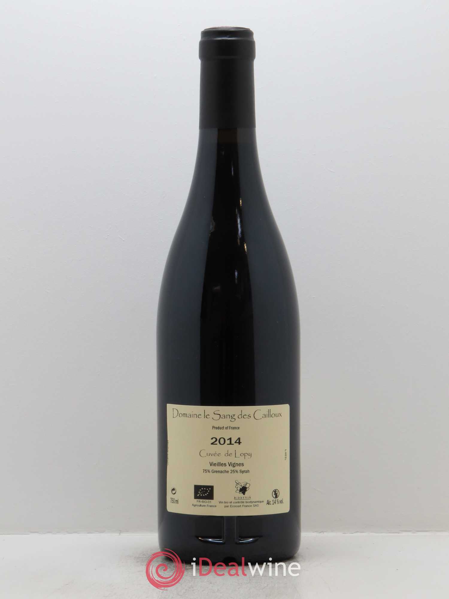 Vacqueyras Cuvée de Lopy Vieilles Vignes Le Sang des Cailloux 2014 - Posten von 1 Flasche - 1