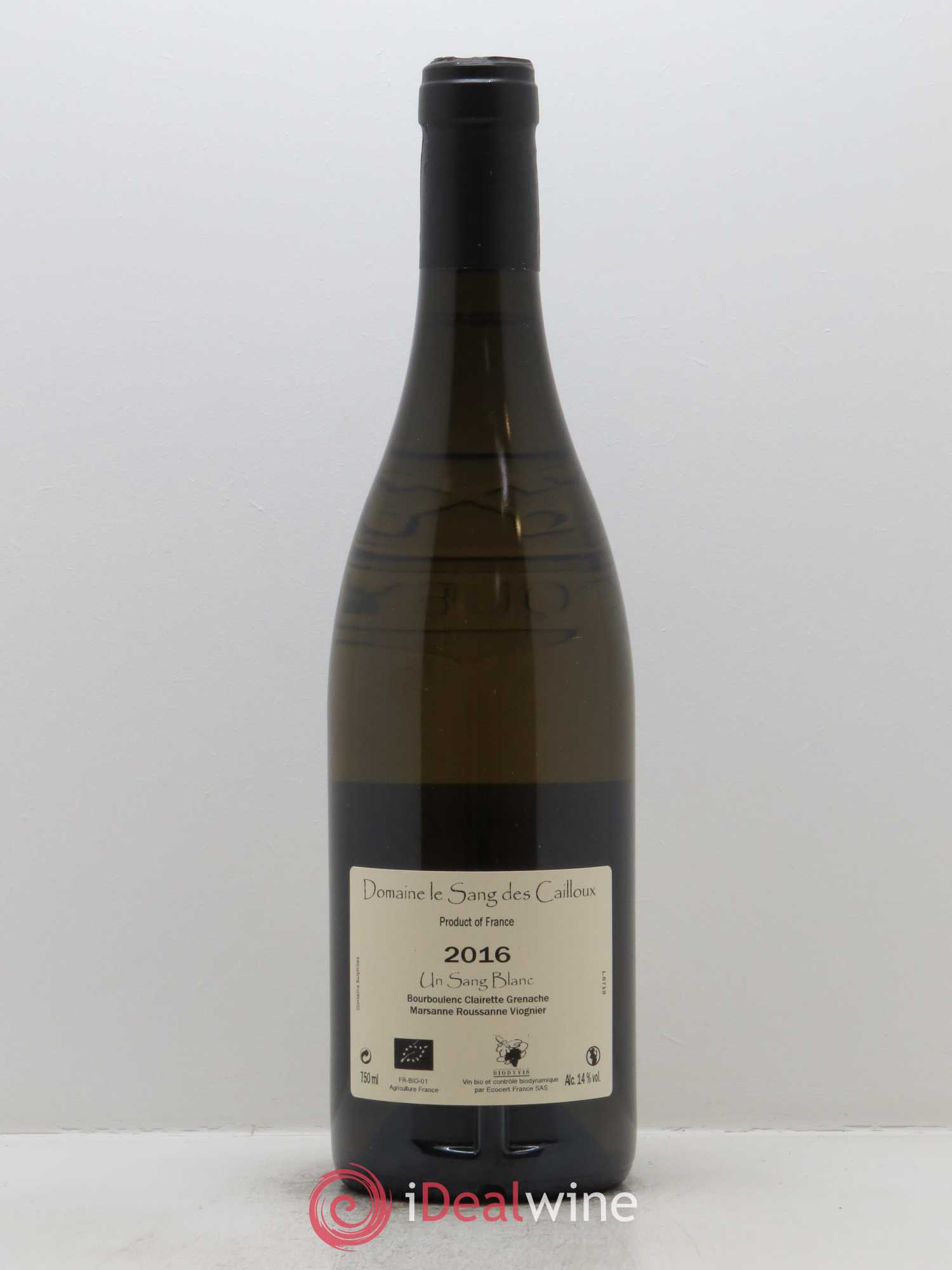 Vacqueyras Un Sang Blanc Le Sang des Cailloux 2016 - Lot de 1 bouteille - 1