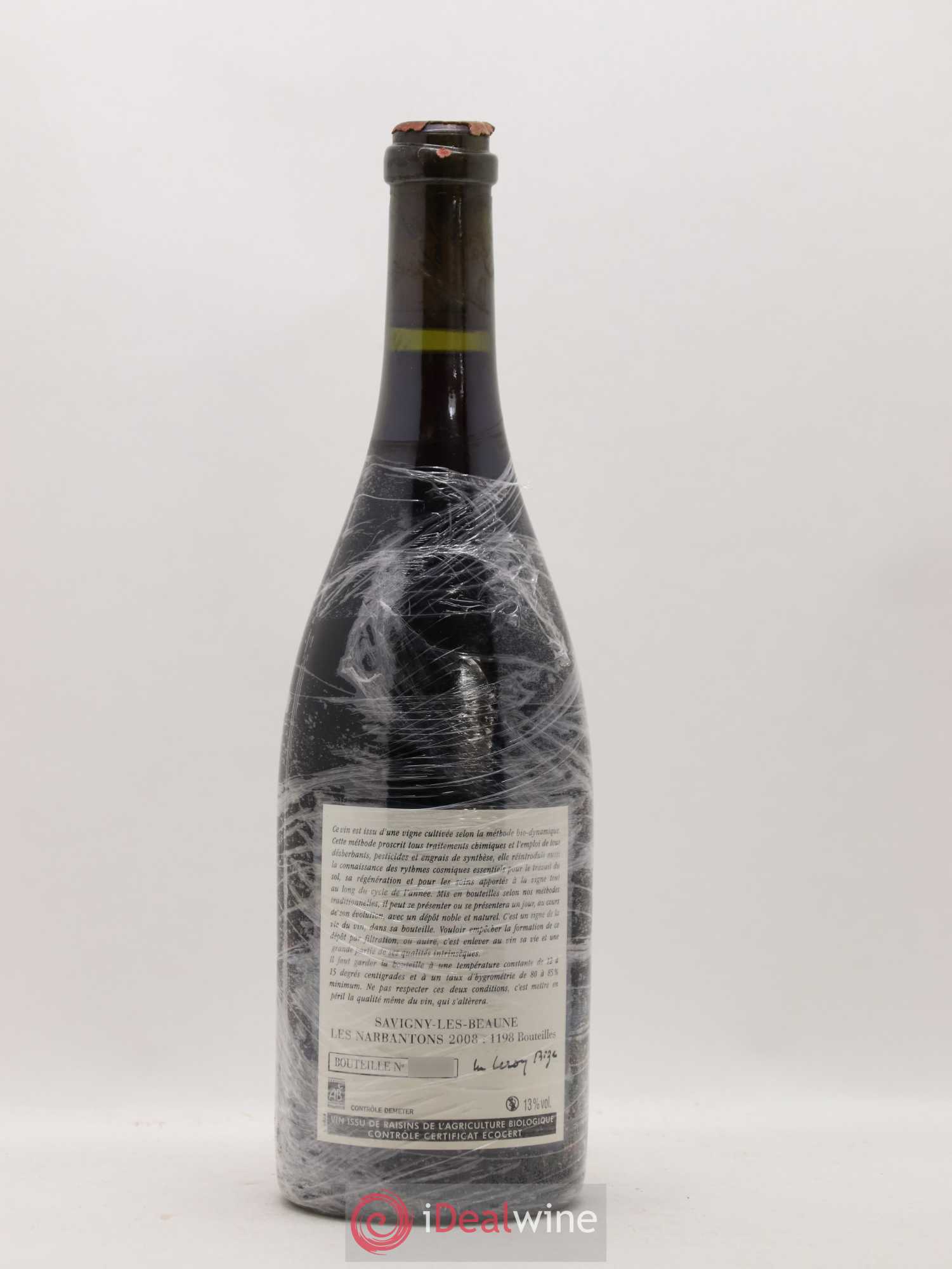 Savigny-lès-Beaune 1er Cru Les Narbantons Leroy (Domaine) 2008 - Lot de 1 bouteille - 1