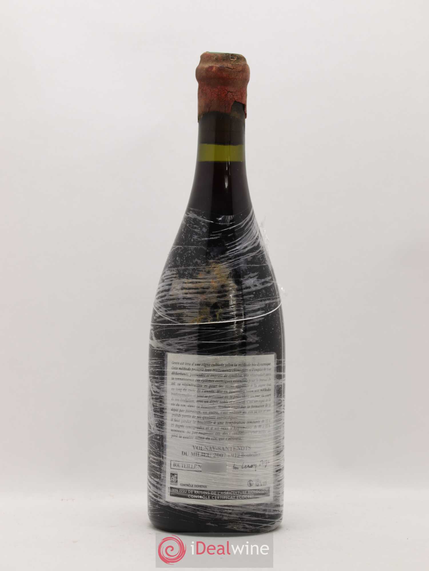 Volnay 1er Cru Santenots du Milieu Leroy (Domaine) 2007 - Lot de 1 bouteille - 1