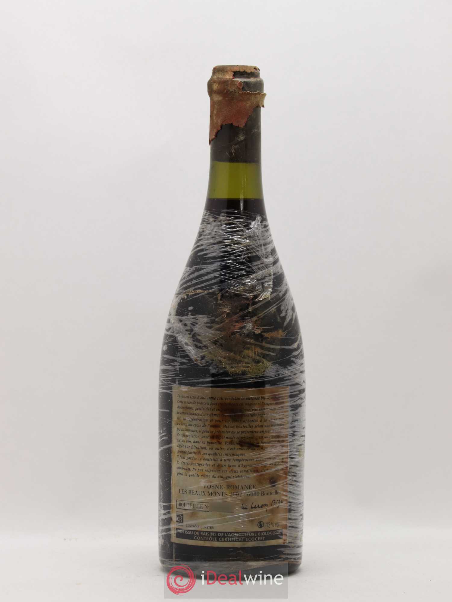 Vosne-Romanée 1er Cru Les Beaux-Monts Leroy (Domaine) 2007 - Lot de 1 bouteille - 1