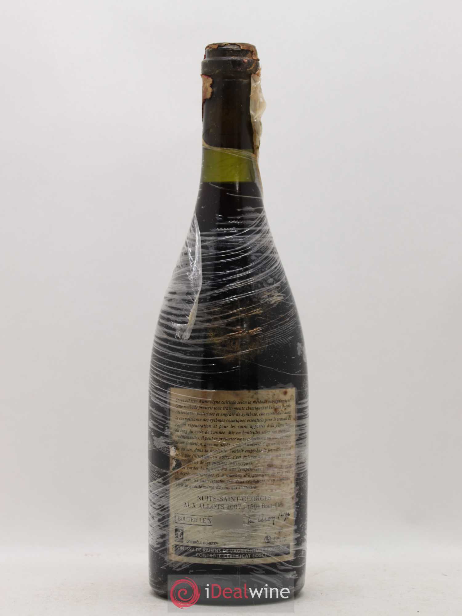 Nuits-Saint-Georges Aux Allots Leroy (Domaine) 2007 - Lot de 1 bouteille - 1