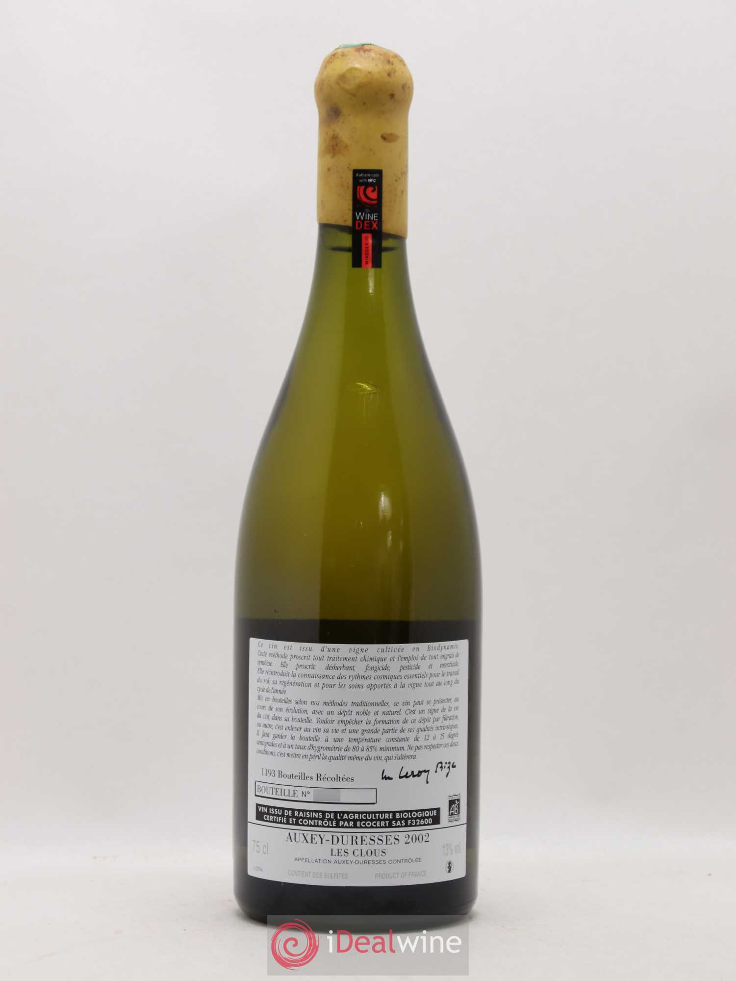 Auxey-Duresses Les Clous d'Auvenay (Domaine) 2002 - Lot de 1 bouteille - 1