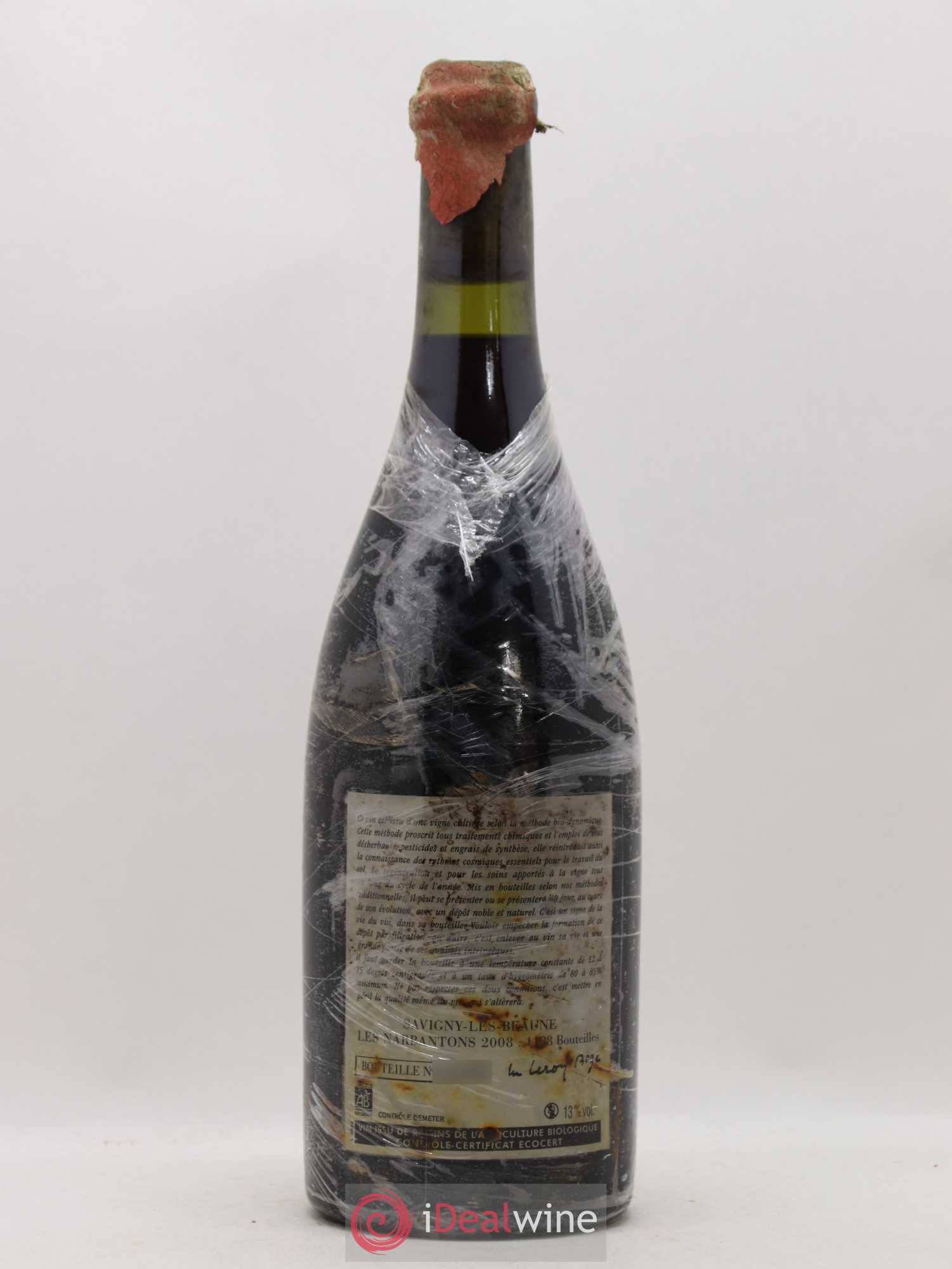 Savigny-lès-Beaune 1er Cru Les Narbantons Leroy (Domaine) 2008 - Lot de 1 bouteille - 1
