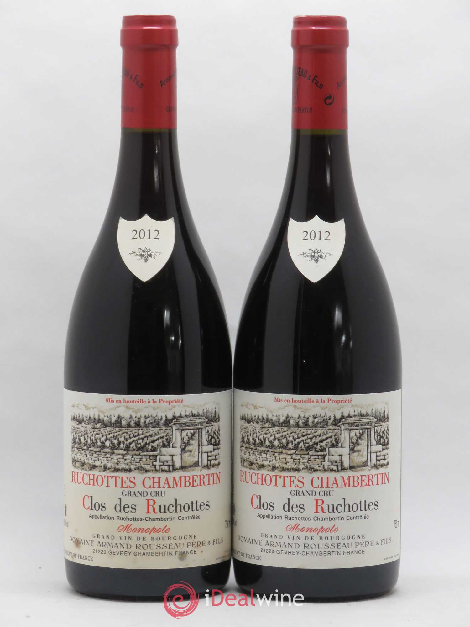 Ruchottes-Chambertin Grand Cru Clos des Ruchottes Armand Rousseau (Domaine) 2012 - Lot de 2 bouteilles - 0