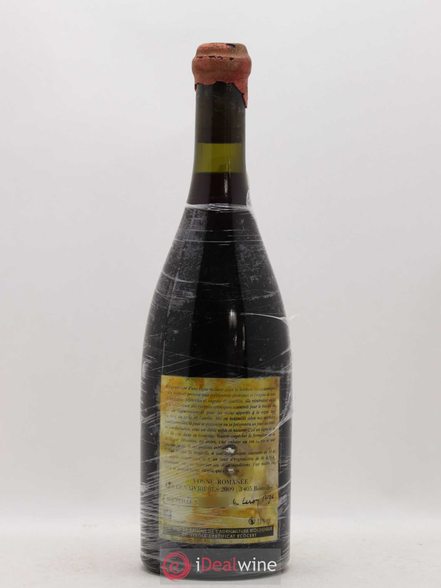 Vosne-Romanée Les Genaivrières Leroy (Domaine) 2009 - Lot de 1 bouteille - 1