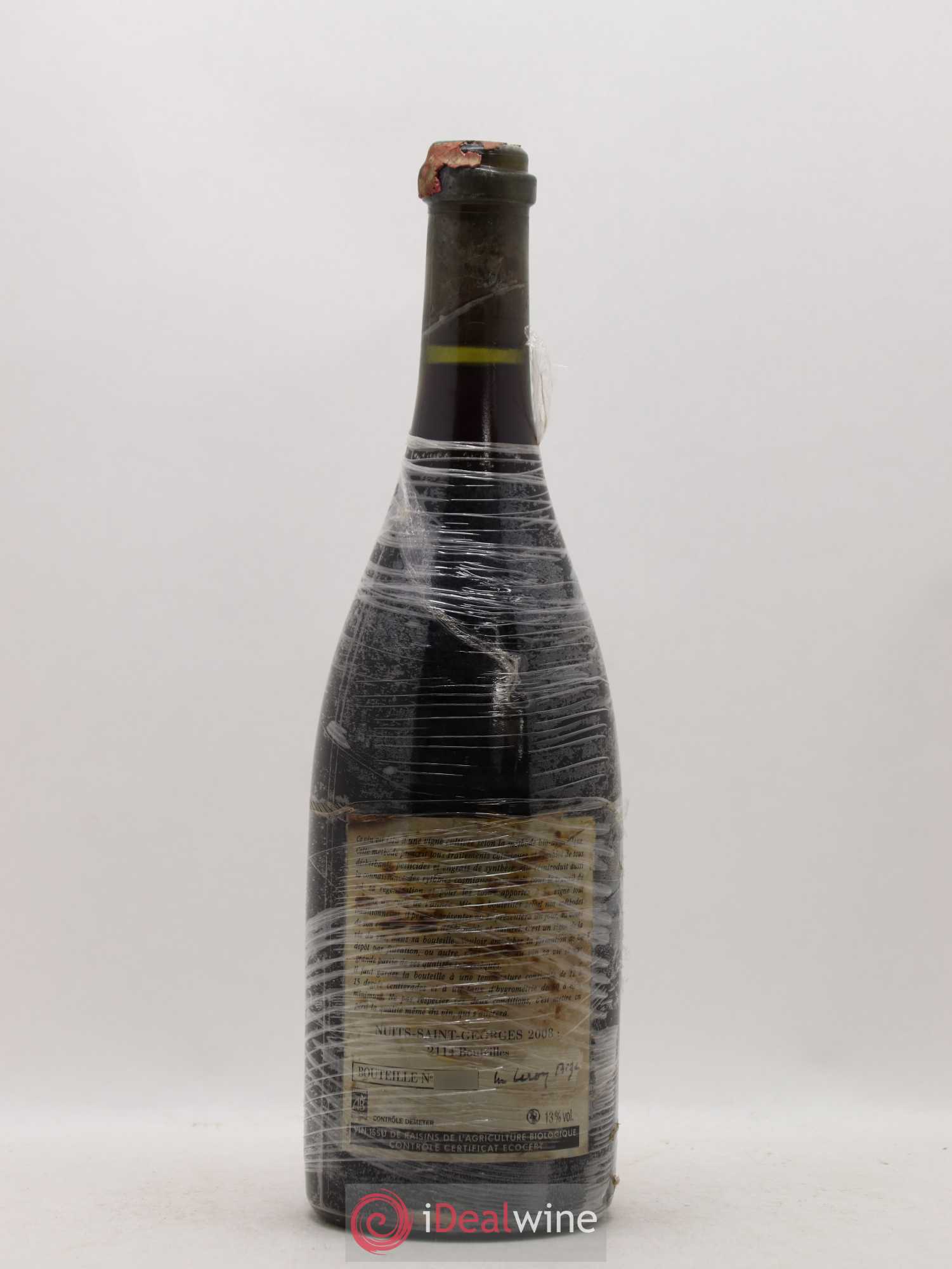 Nuits-Saint-Georges Leroy (Domaine) 2008 - Lot de 1 bouteille - 1