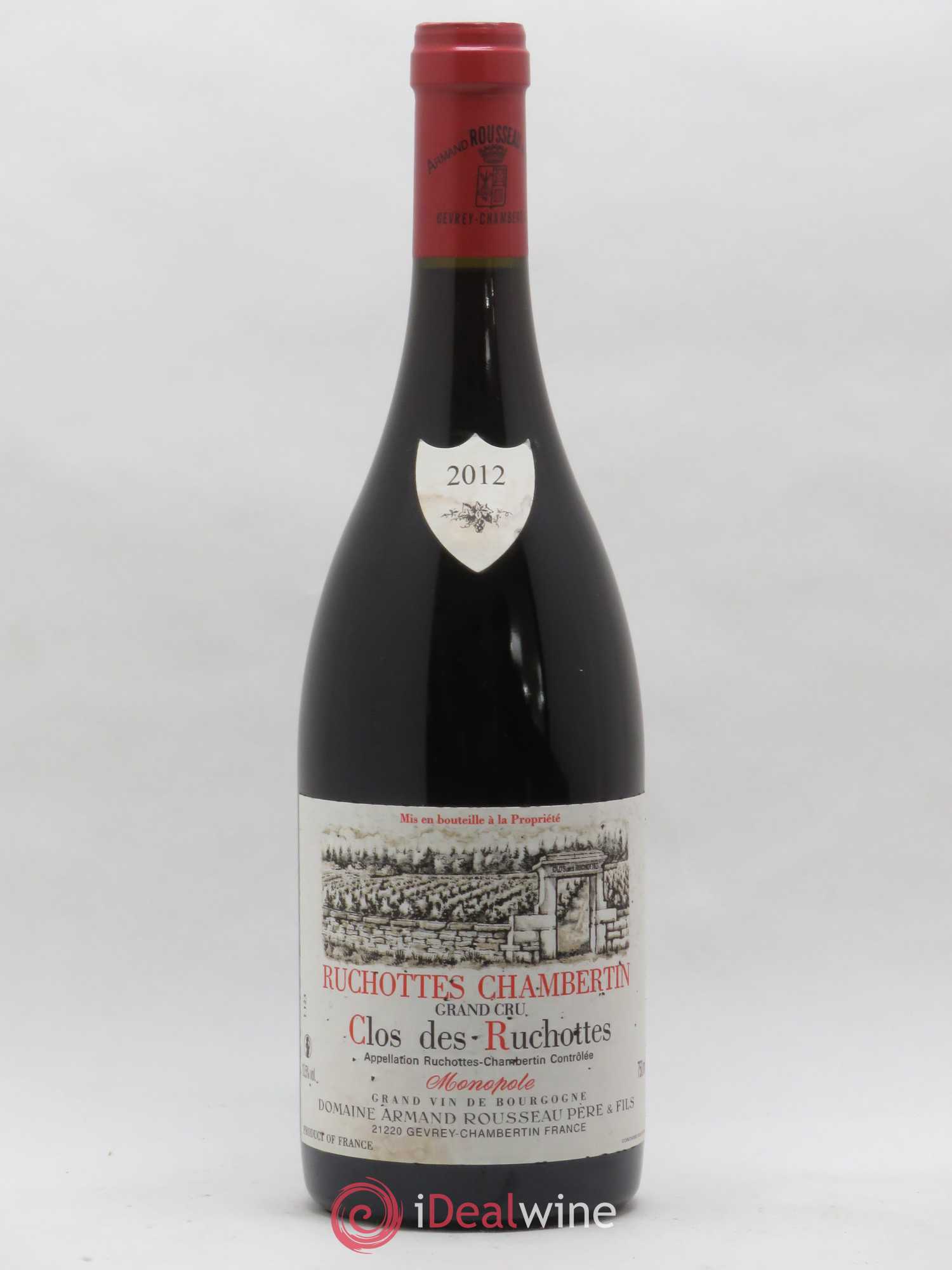 Ruchottes-Chambertin Grand Cru Clos des Ruchottes Armand Rousseau (Domaine) 2012 - Posten von 1 Flasche - 0