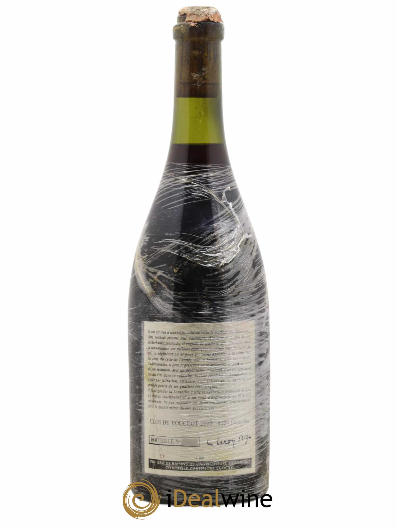 Clos de Vougeot Grand Cru Leroy (Domaine) 2002 - Lot de 1 bouteille - 1