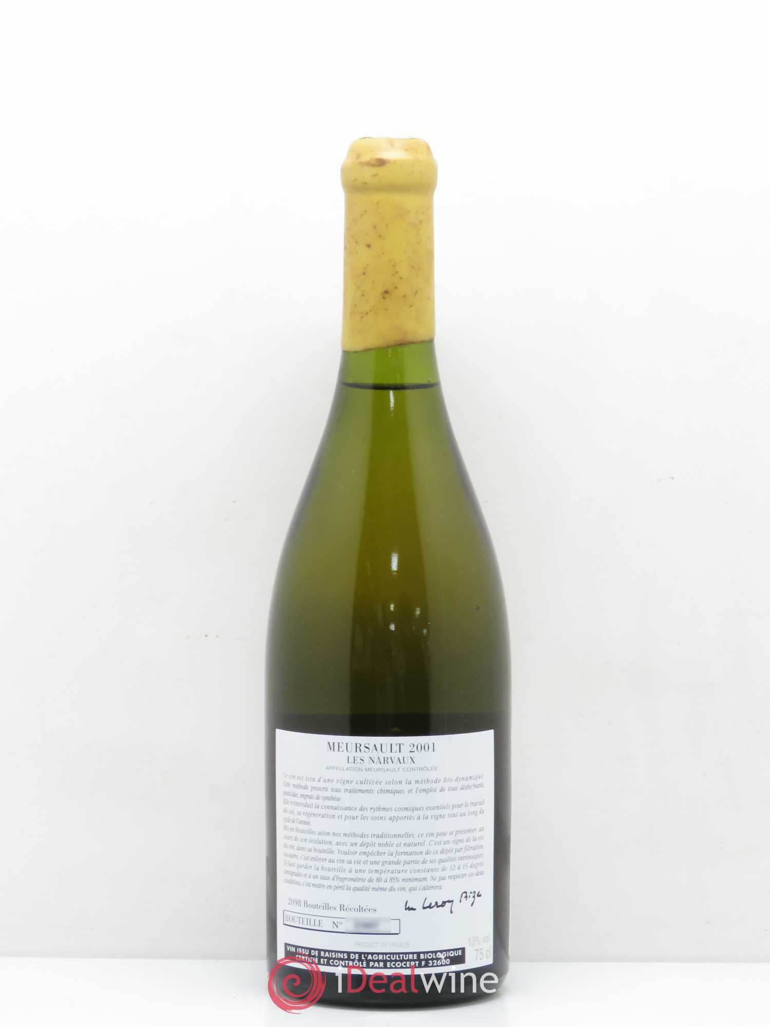 Meursault Les Narvaux d'Auvenay (Domaine) 2001 - Lot de 1 bouteille - 1