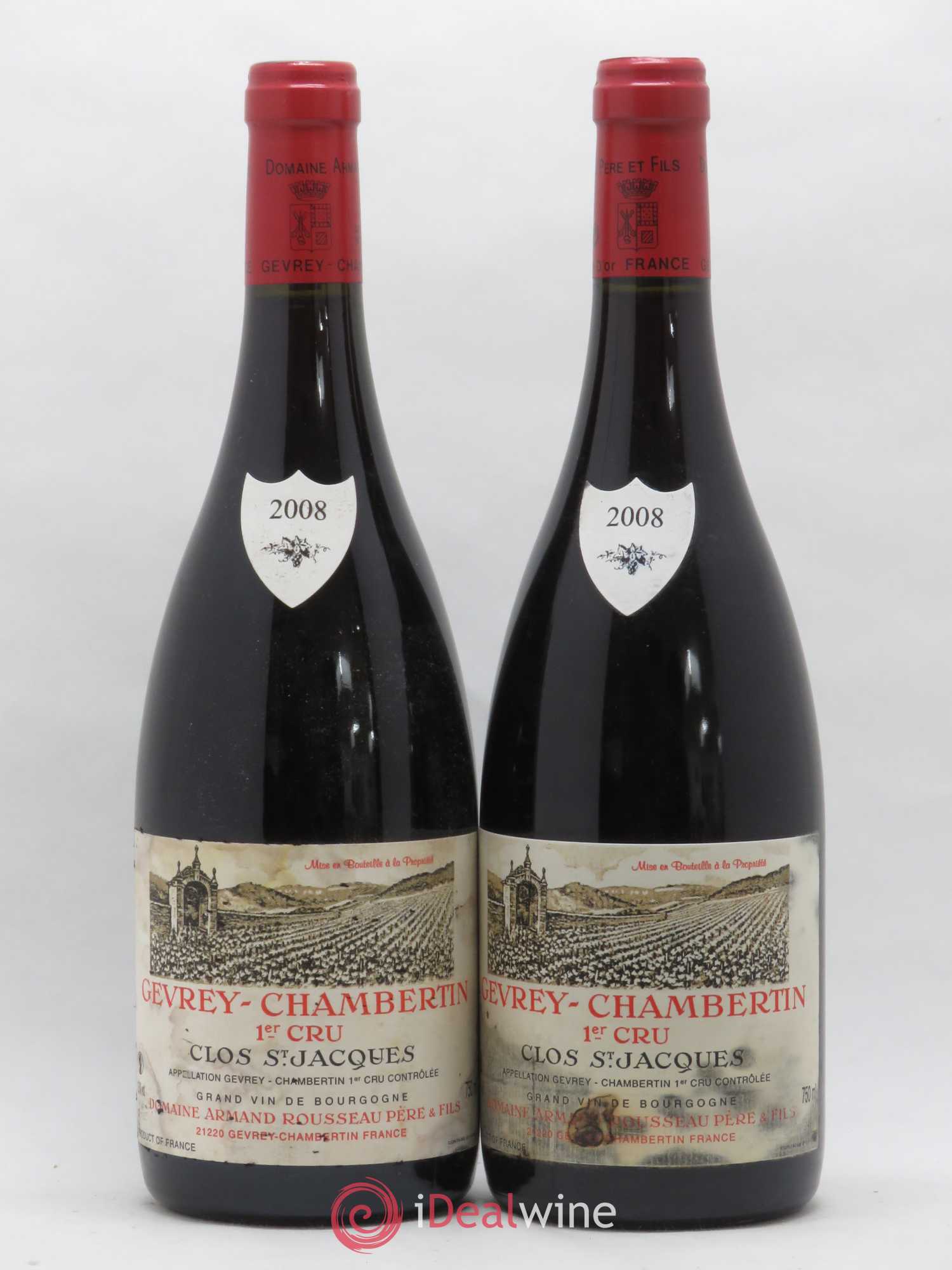 Gevrey-Chambertin 1er Cru Clos Saint-Jacques Armand Rousseau (Domaine) 2008 - Lot de 2 bouteilles - 0