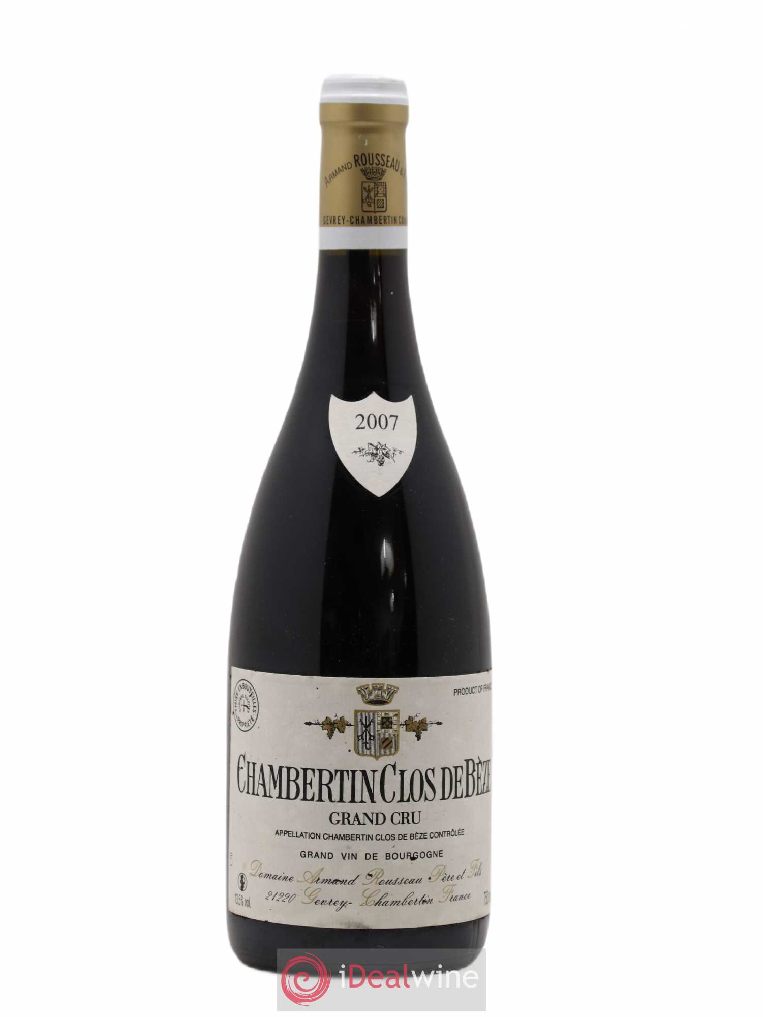 Chambertin Clos de Bèze Grand Cru Armand Rousseau (Domaine) 2007 - Lot de 1 bouteille - 0