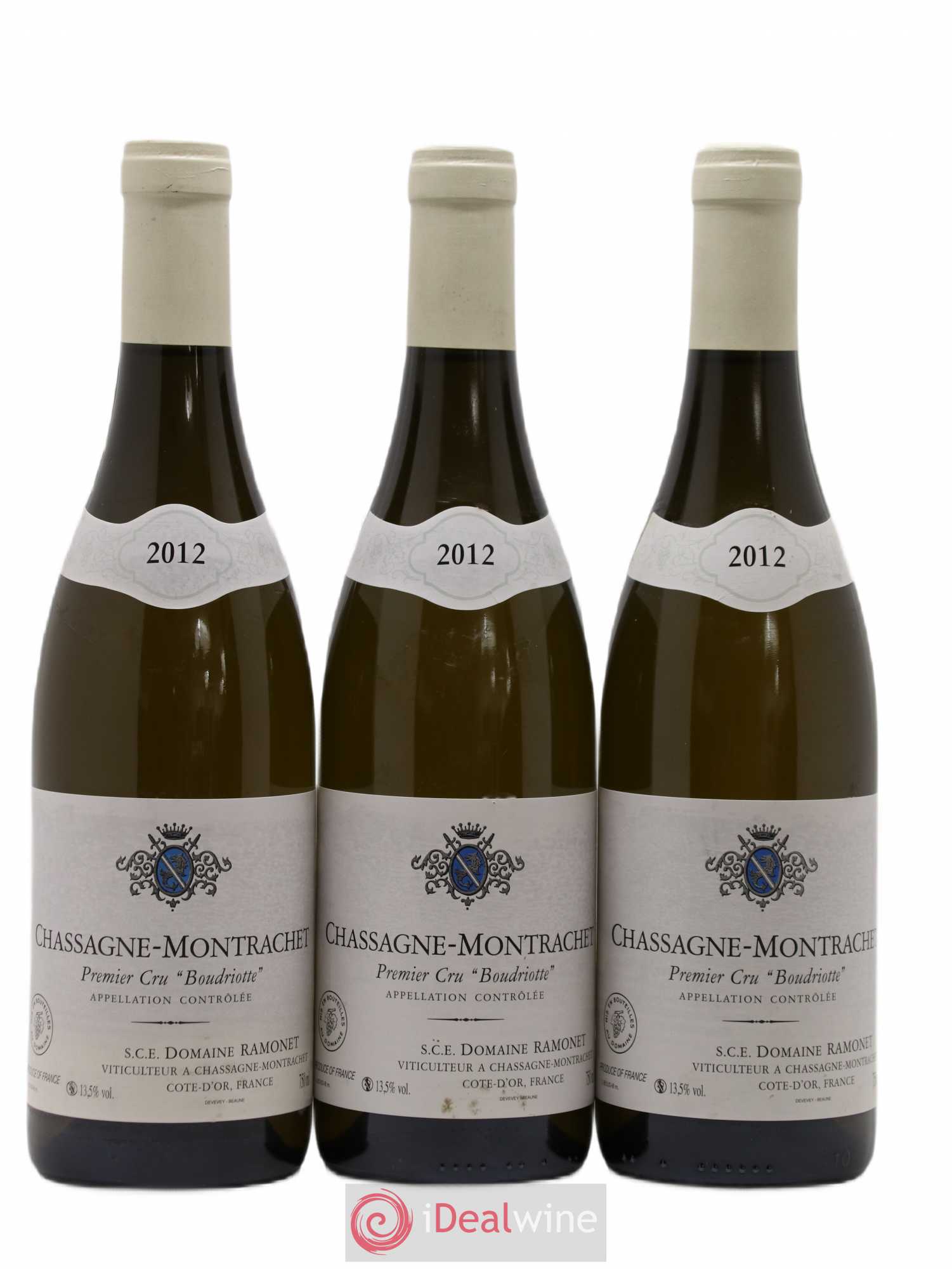 Chassagne-Montrachet 1er Cru Boudriotte Ramonet (Domaine) 2012 - Lot de 3 bouteilles - 0