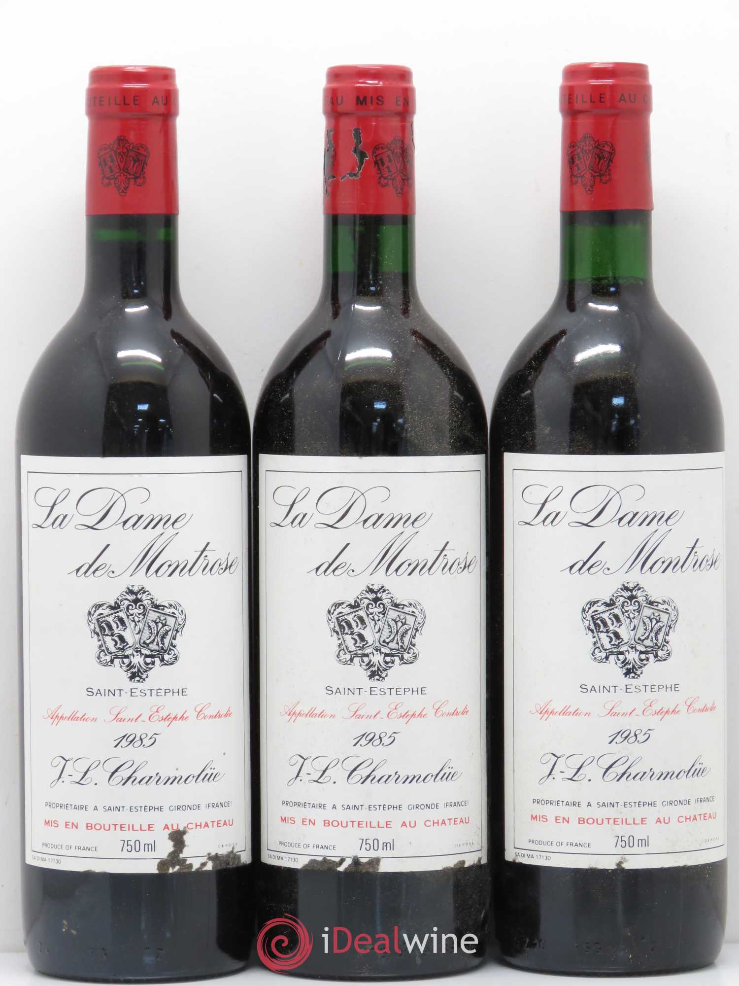 La Dame de Montrose Second Vin 1985 - Lot de 3 bouteilles - 0