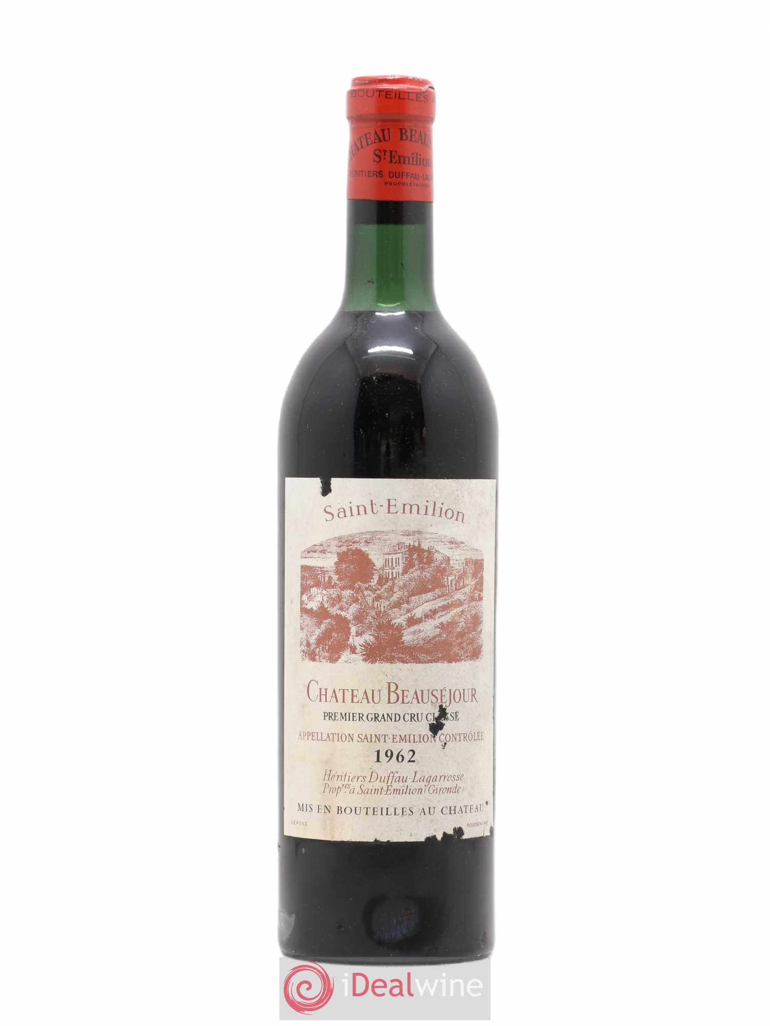 Château Beauséjour (Duffau-Lagarrosse) 1er Grand Cru Classé B 1962 - Lot de 1 bouteille - 0