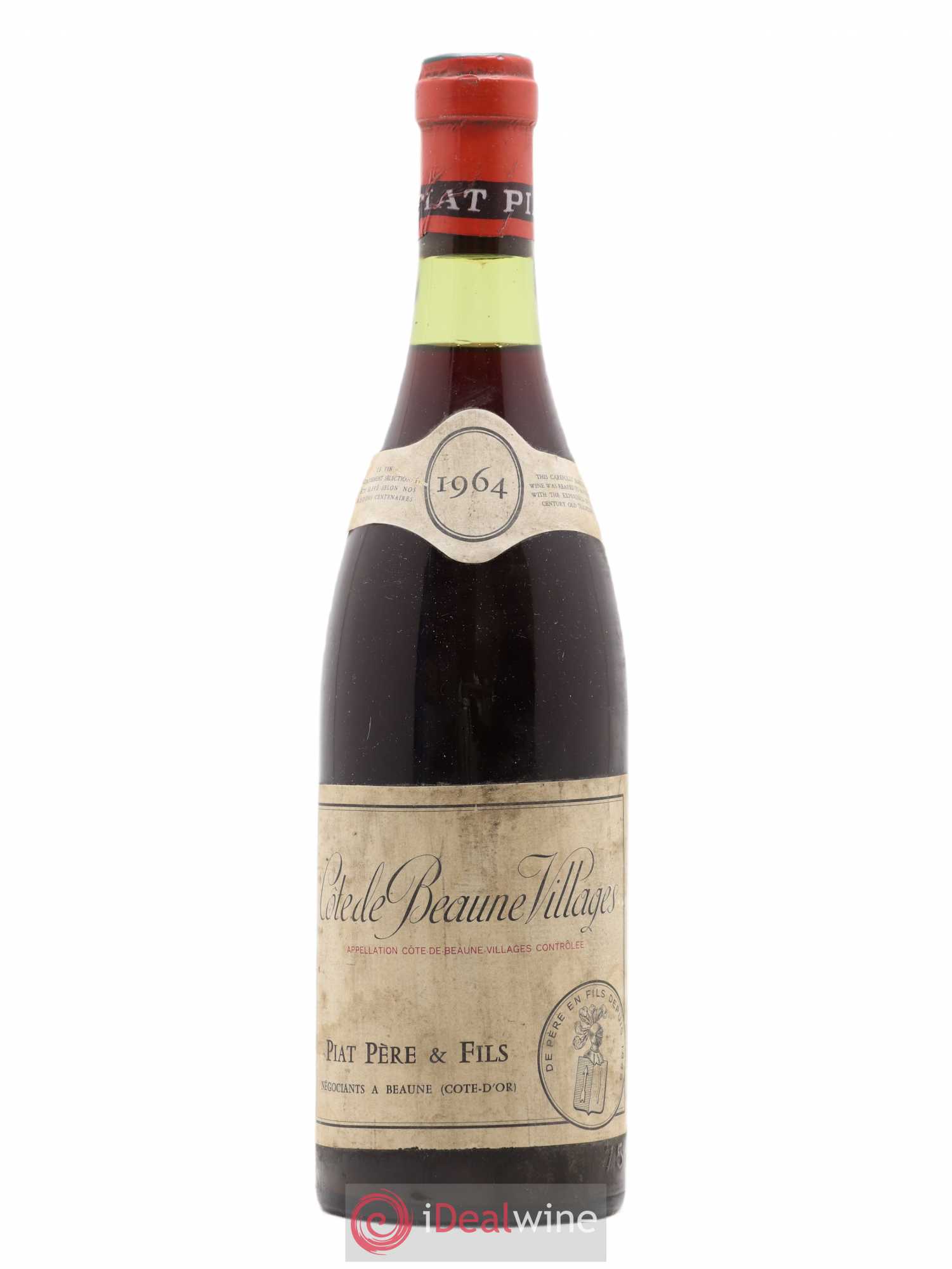 Côte de Beaune-Villages Domaine Piat Pere Et Fils 1964 - Posten von 1 Flasche - 0