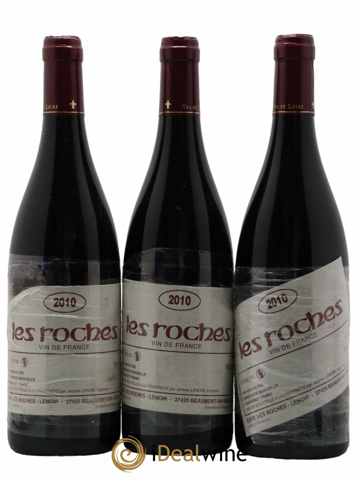 Vin de France Les Roches Lenoir (Domaine) 2010 - Lot de 3 bouteilles - 0