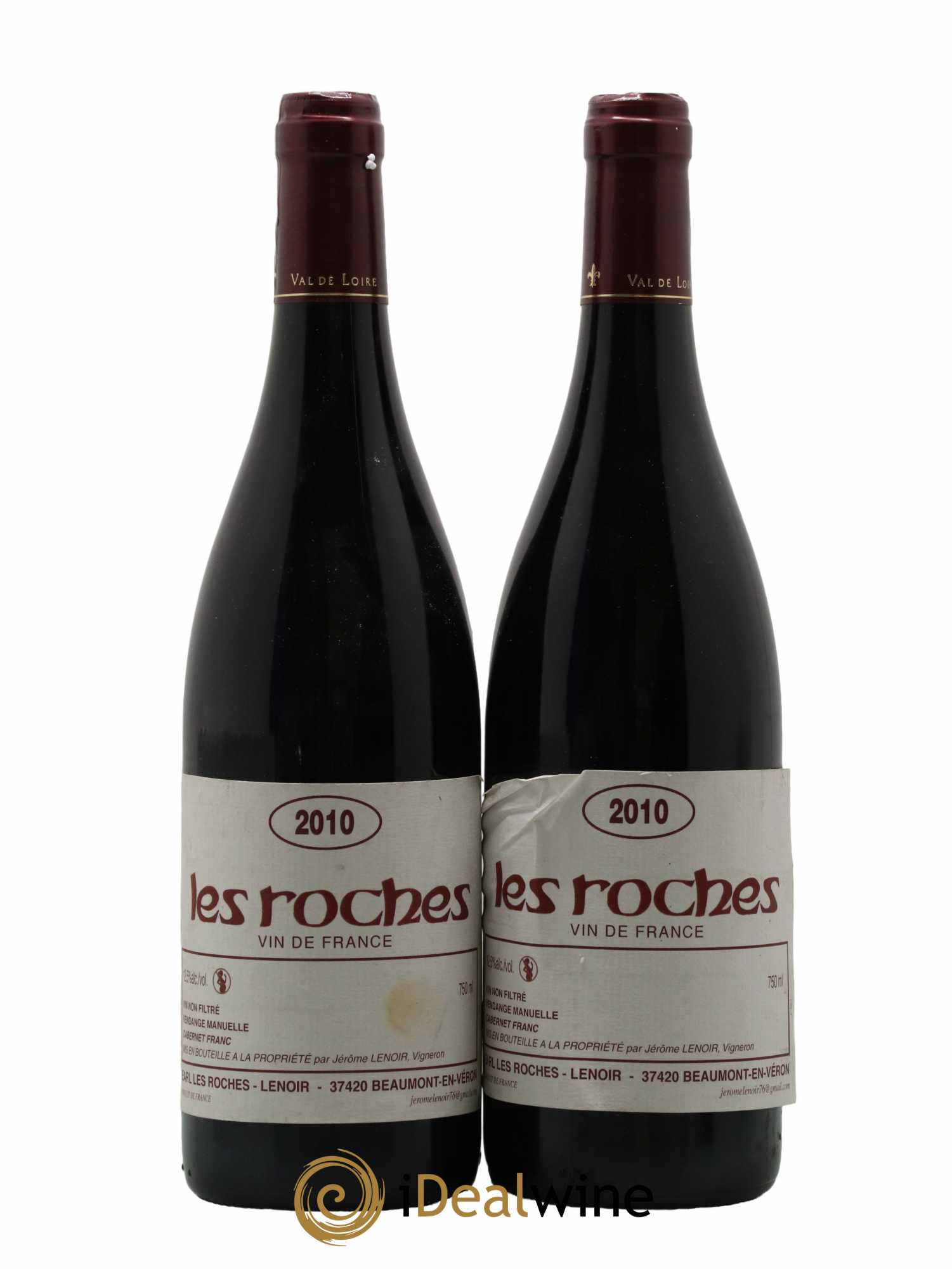 Vin de France Les Roches Lenoir (Domaine) 2010 - Lot de 2 bouteilles - 0