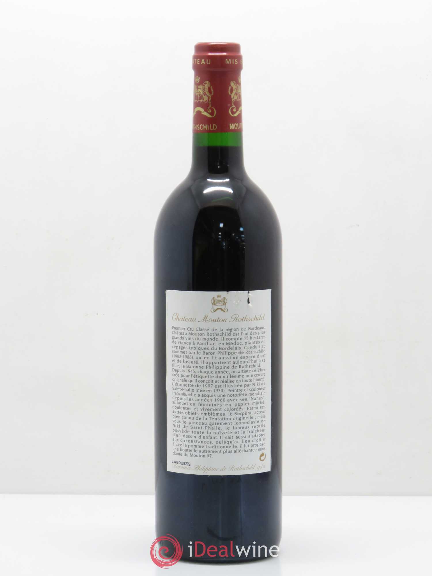 Château Mouton Rothschild 1er Grand Cru Classé 1997 - Lot de 1 bouteille - 1