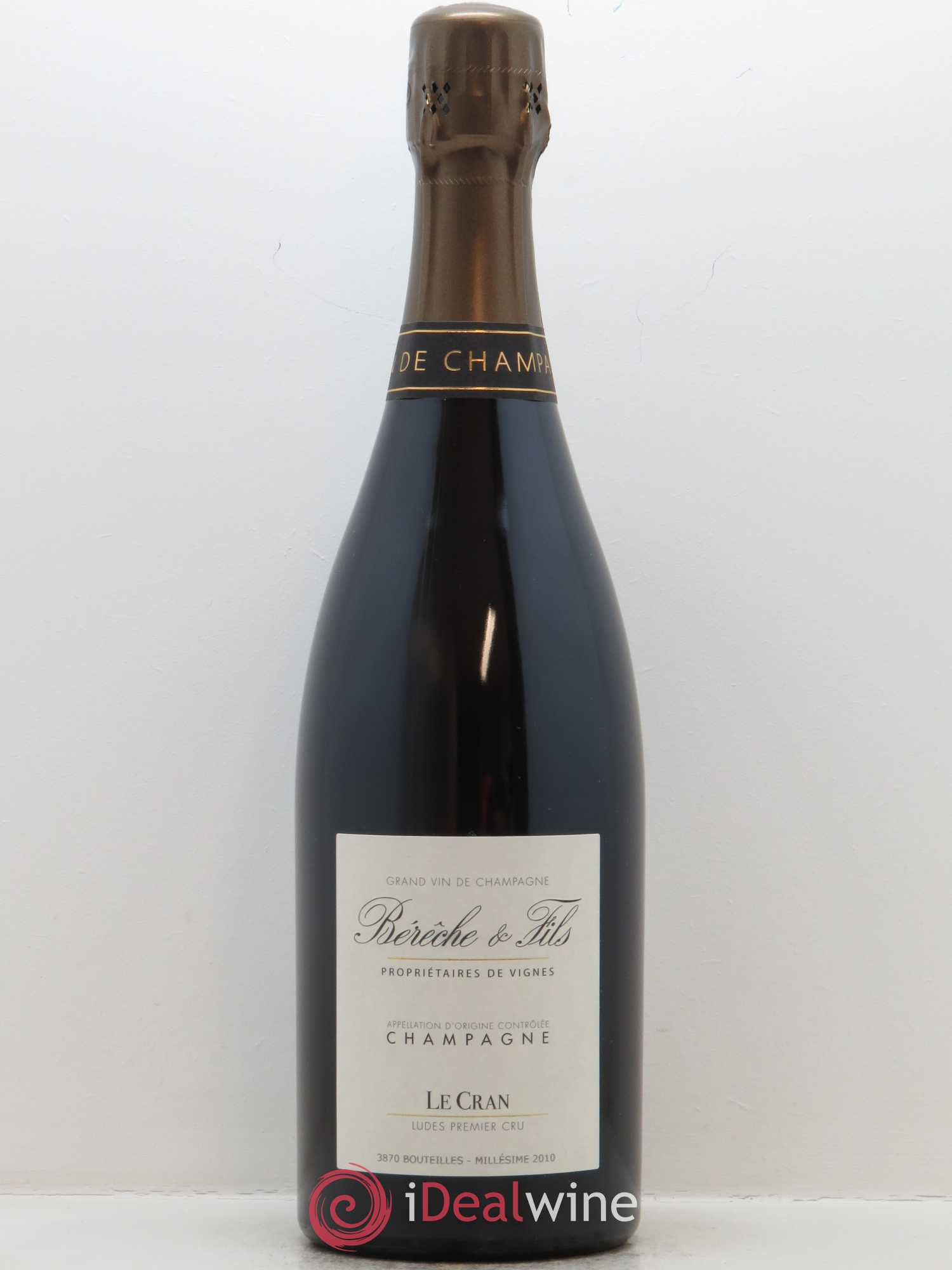 Ludes 1er Cru Le Cran Extra-Brut Bérêche et Fils 2010 - Lot de 1 bouteille - 0