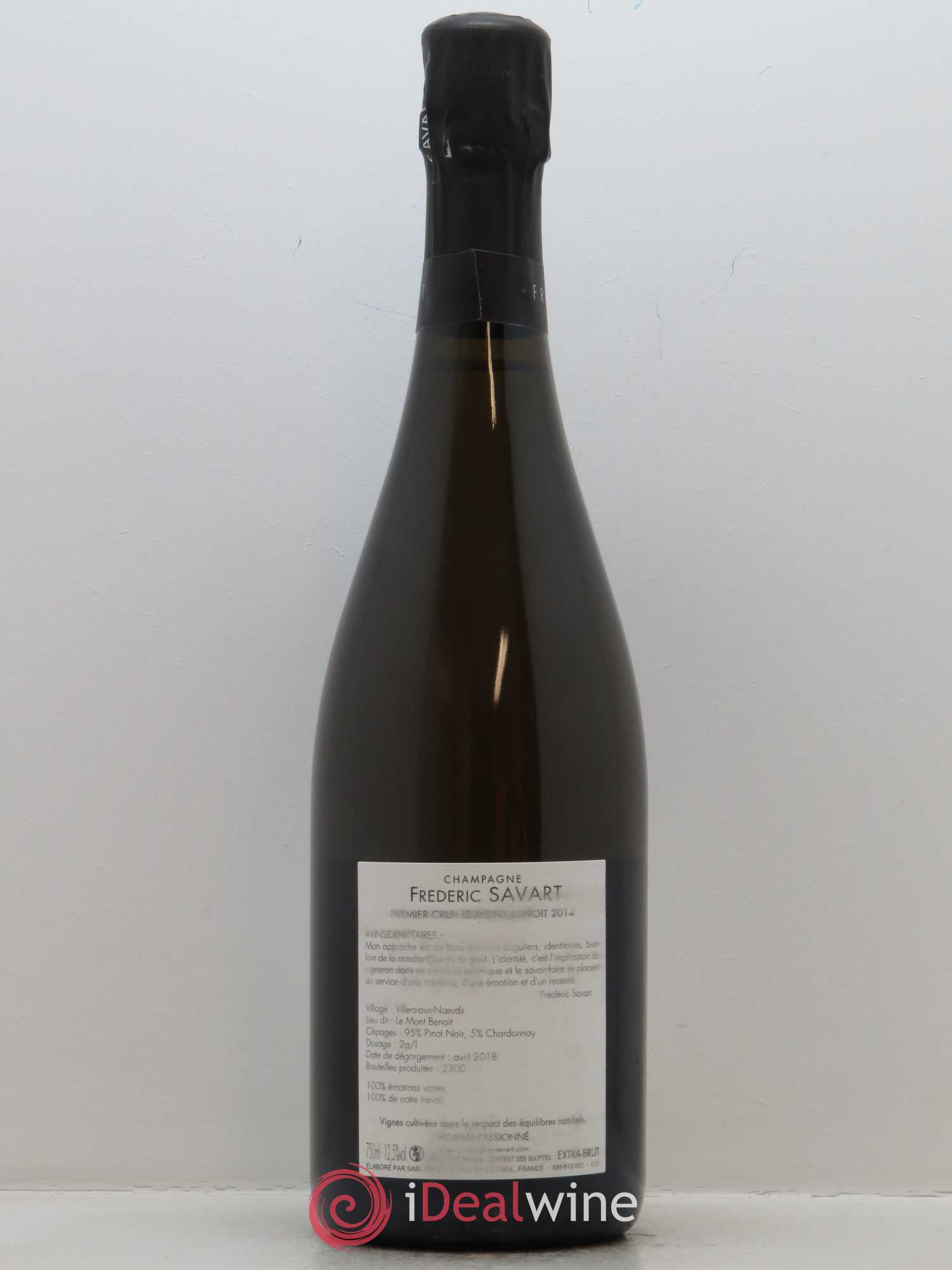 Le Mont Benoit 1er Cru Extra-Brut Vieille Vigne Savart 2014 - Lot de 1 bouteille - 1