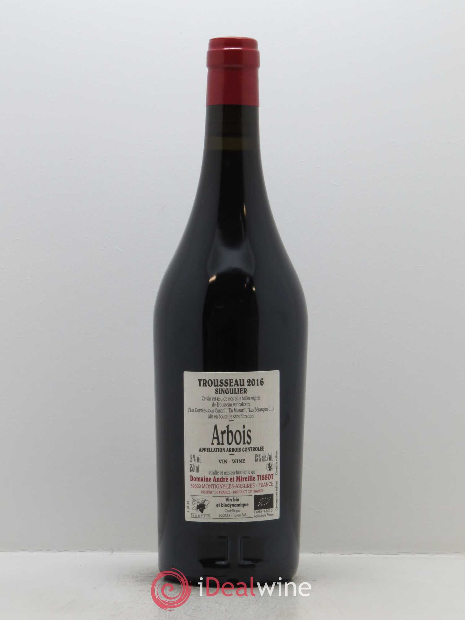 Arbois Trousseau Singulier Bénédicte et Stéphane Tissot 2016 - Lot de 1 bouteille - 1