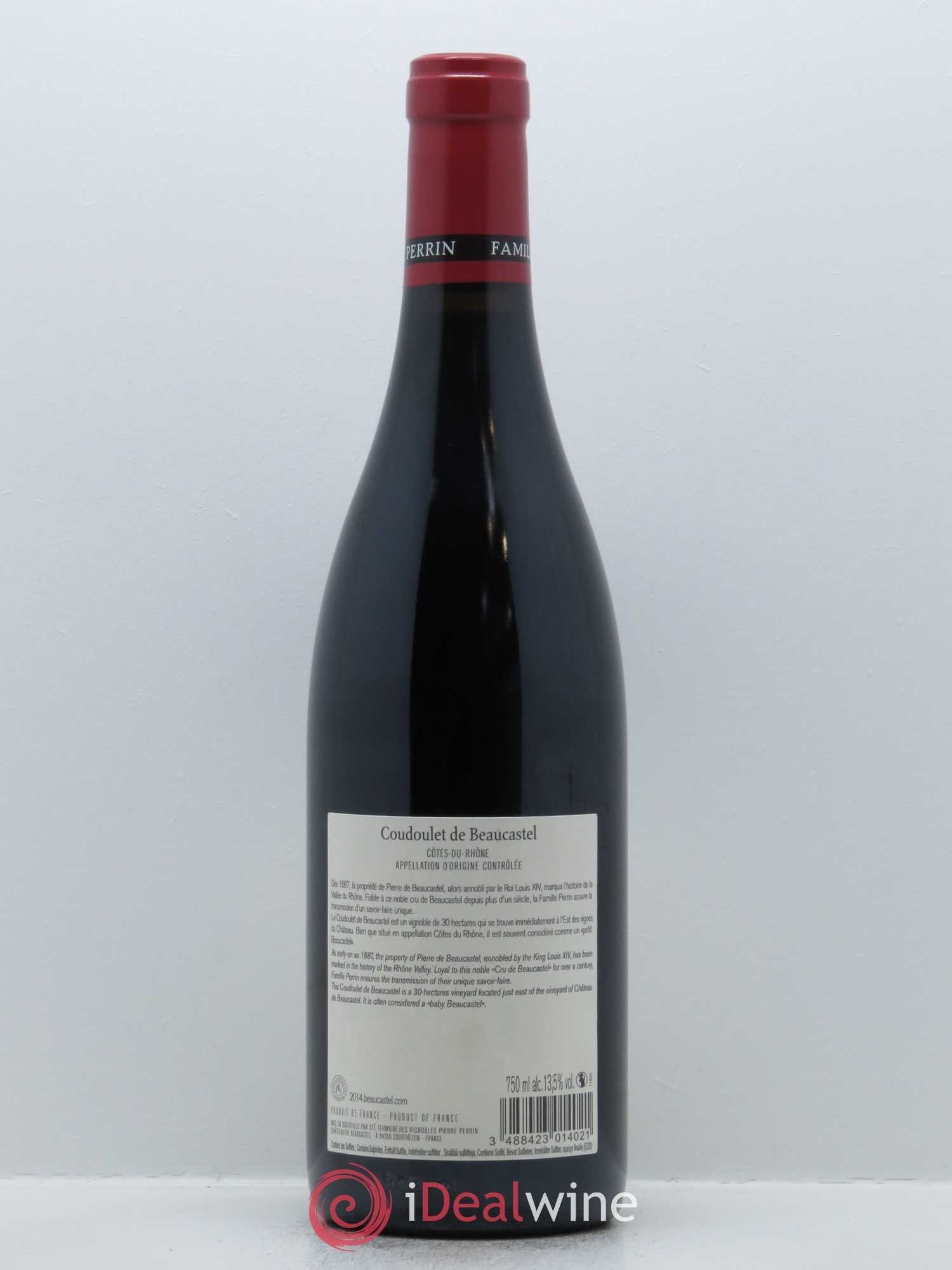 Côtes-du-Rhône Coudoulet de Beaucastel Famille Perrin 2014 - Lot de 1 bouteille - 1