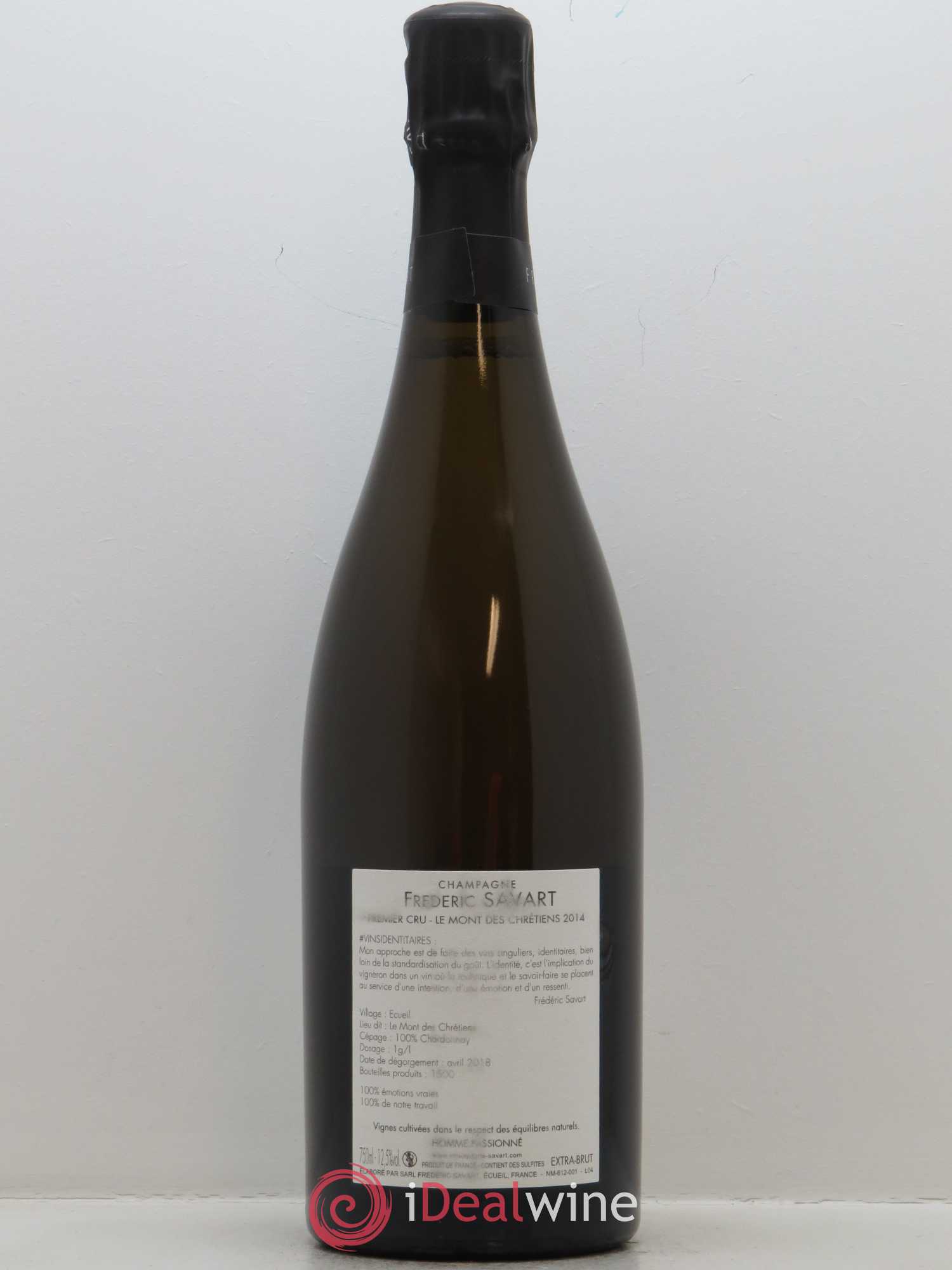 Le Mont des Chrétiens 1er Cru Extra-Brut Savart 2014 - Lot de 1 bouteille - 1